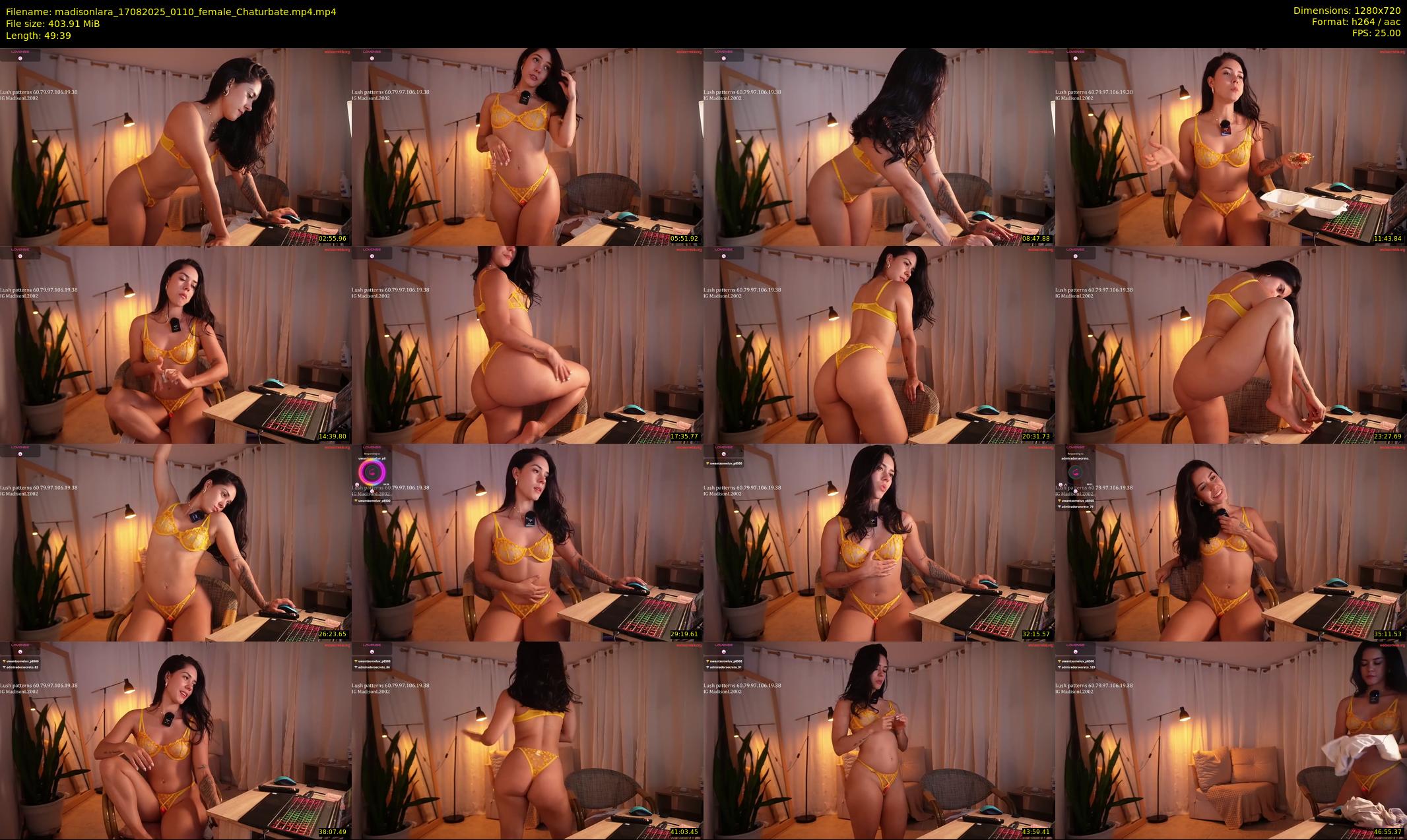 madisonlara — 50 minute Chaturbate female cam show recording, 720p, Aug 17, 2025