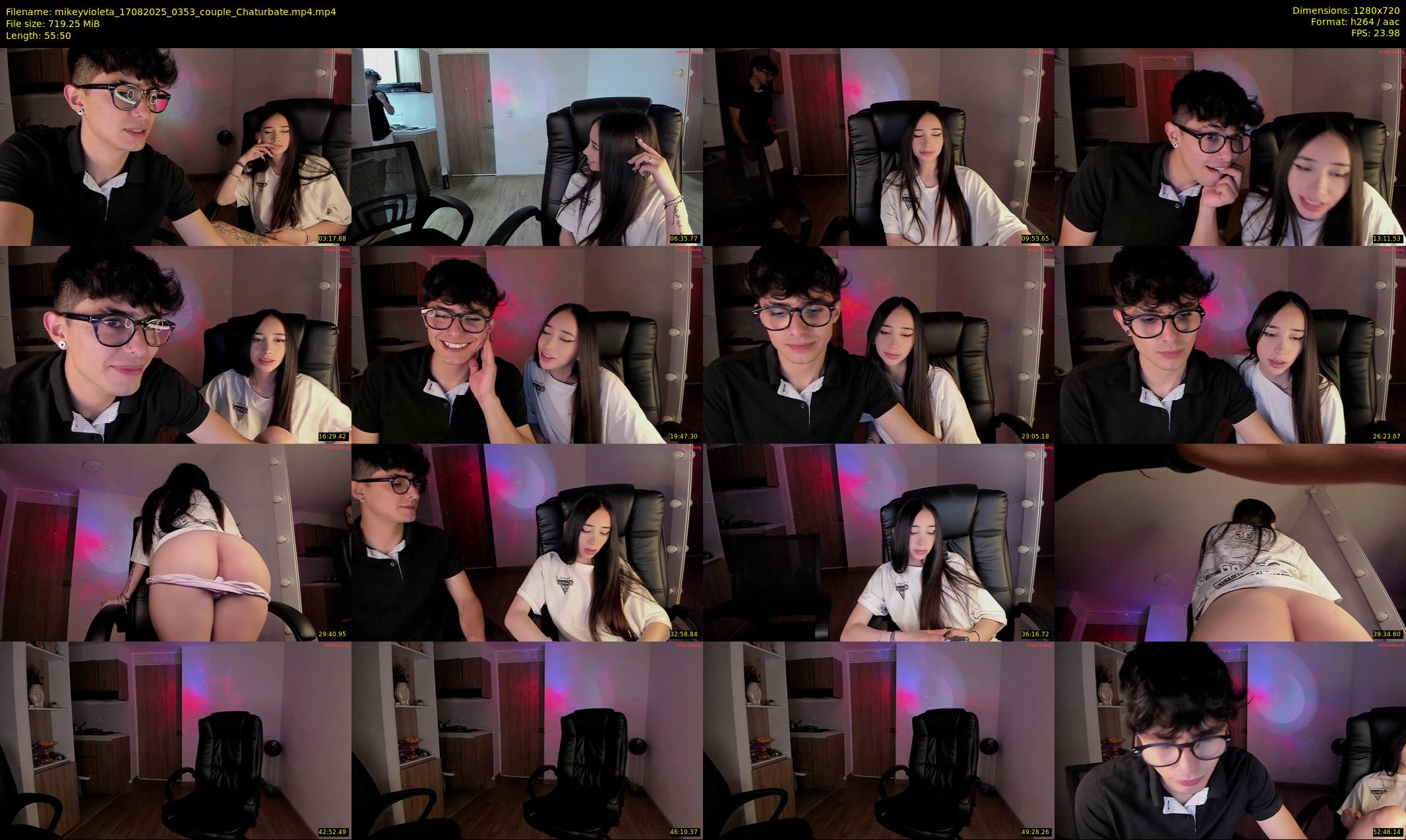 mikeyvioleta — 56 minute Chaturbate couple cam show recording, 720p, Aug 17, 2025