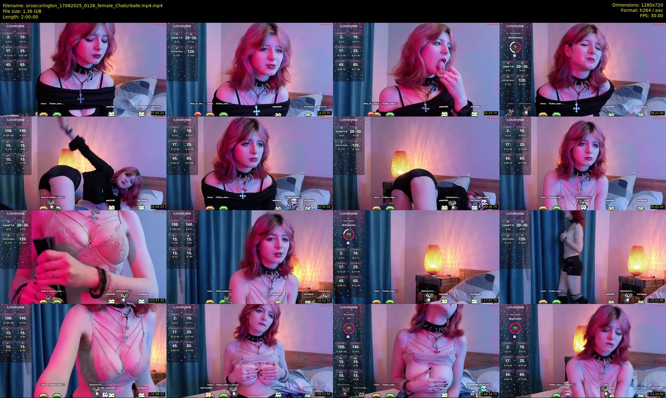 orvacurington — 120 minute Chaturbate female cam show recording, 720p, Aug 17, 2025