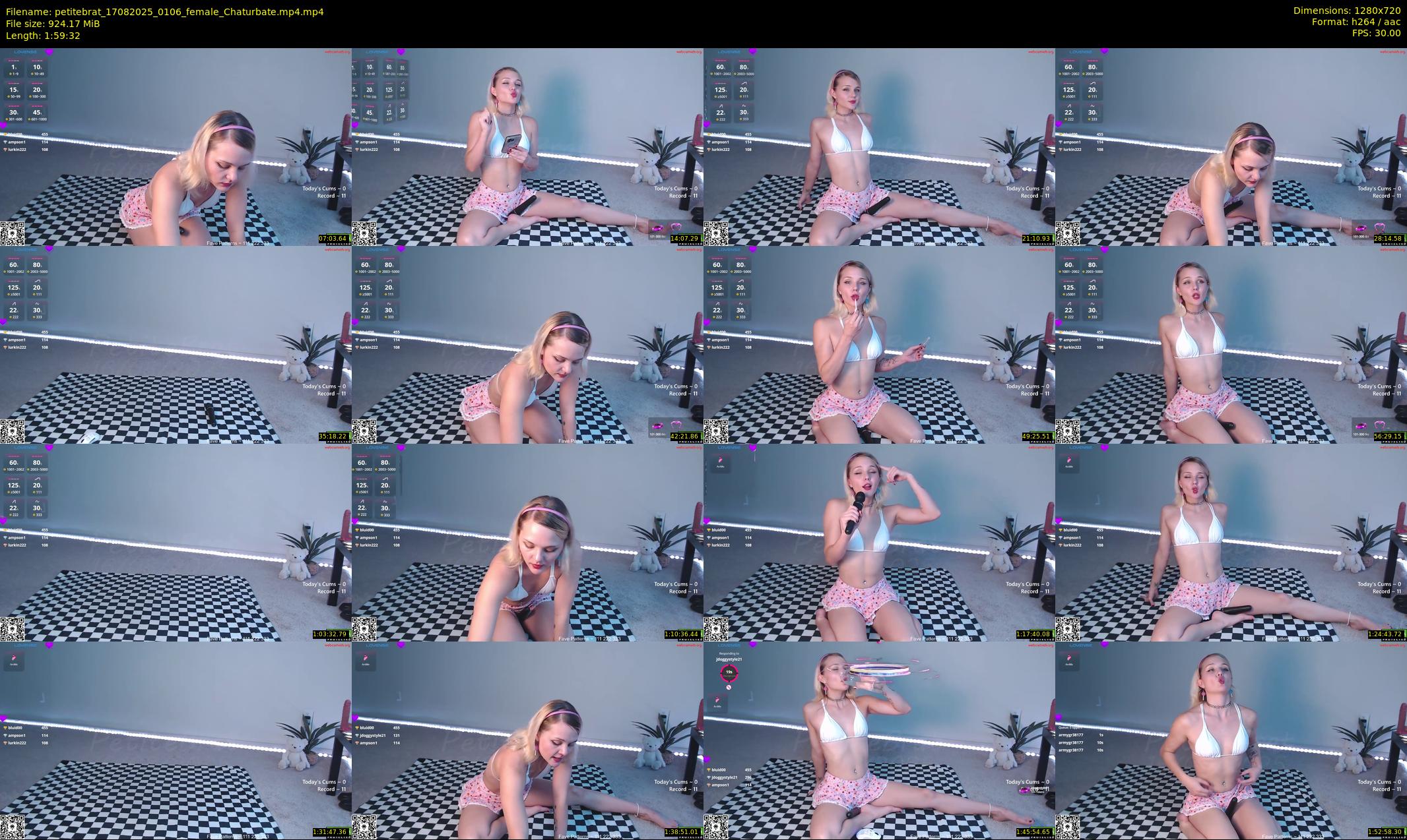 petitebrat — 120 minute Chaturbate female cam show recording, 720p, Aug 17, 2025