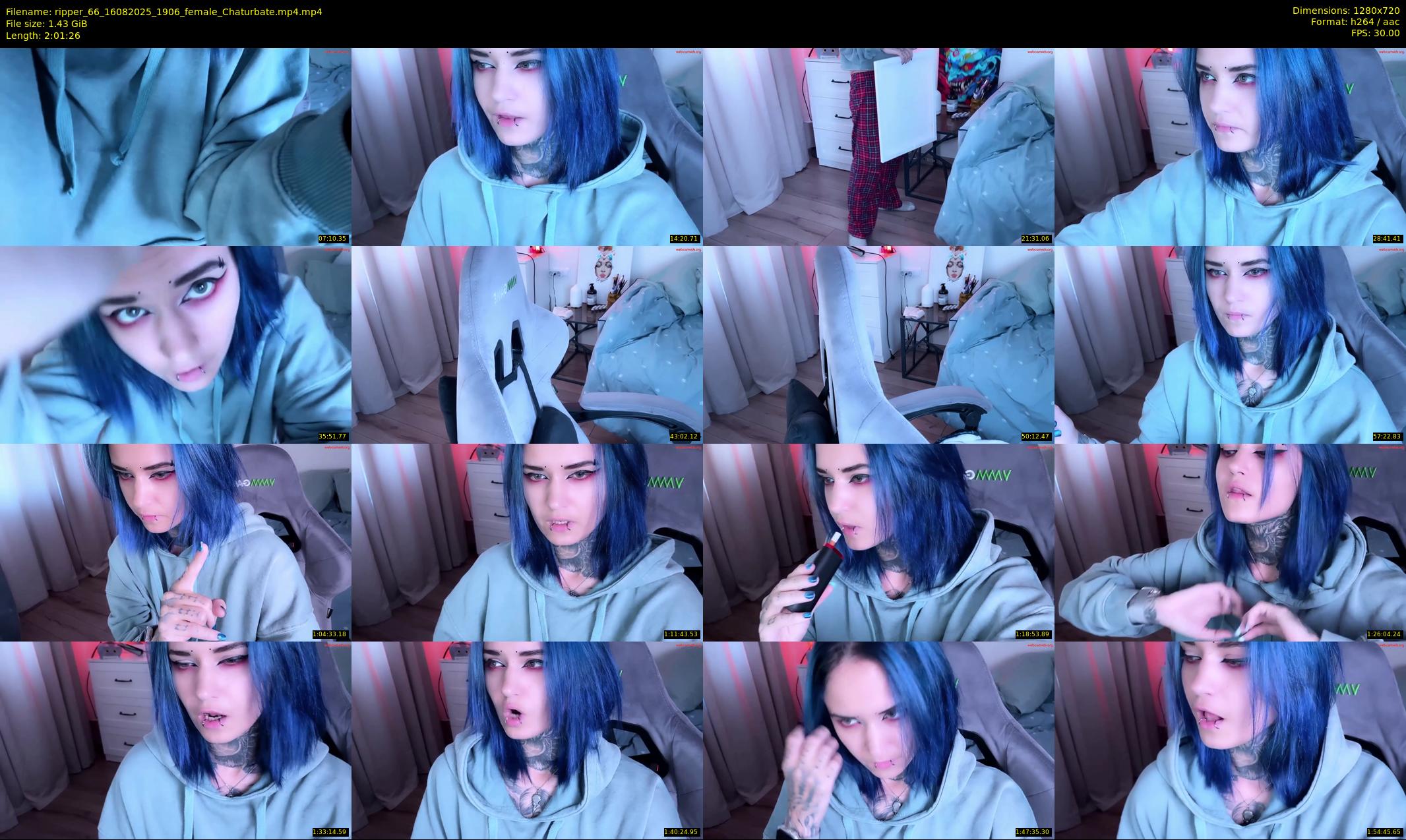 ripper_66 — 122 minute Chaturbate female cam show recording, 720p, Aug 16, 2025