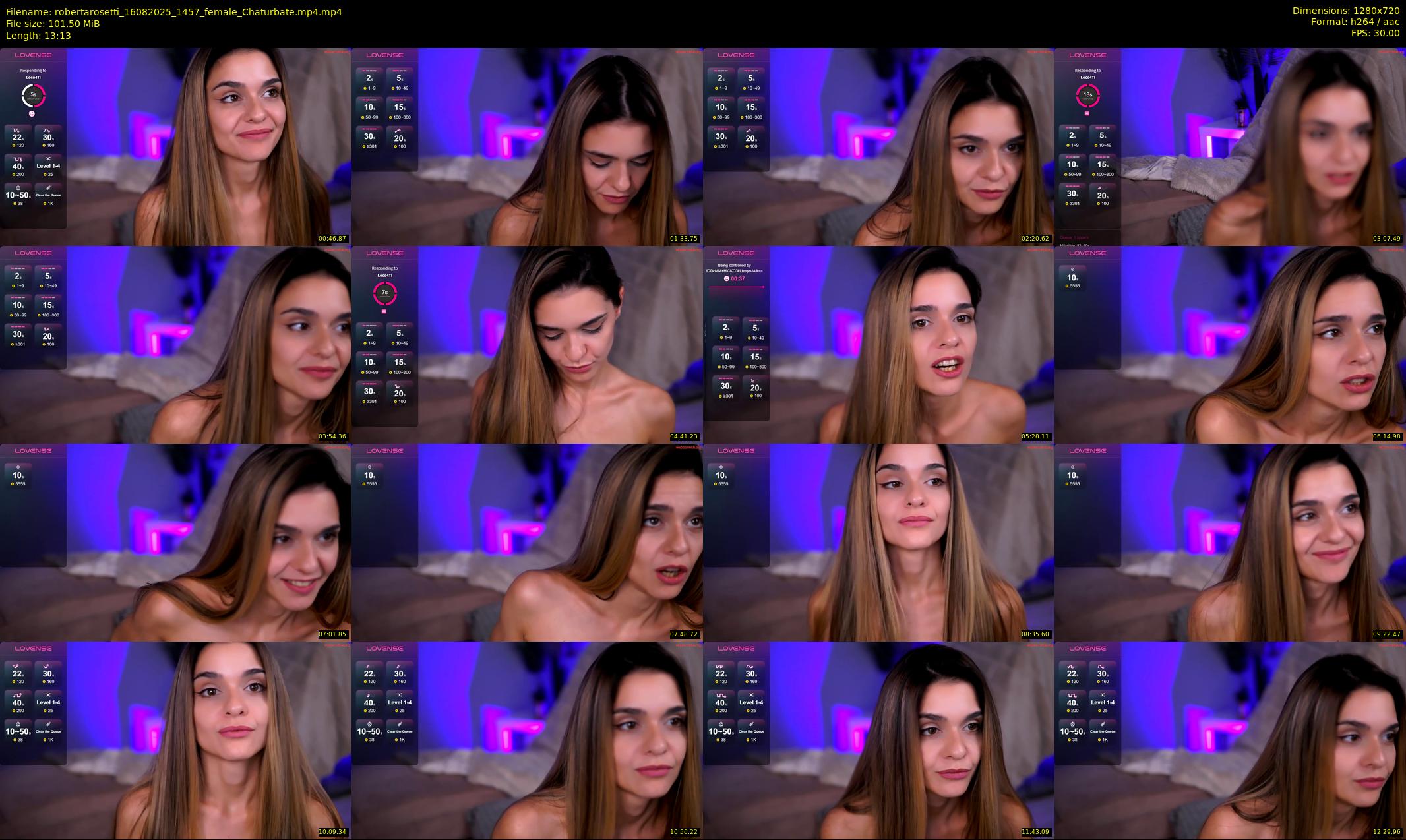 robertarosetti — 14 minute Chaturbate female cam show recording, 720p, Aug 16, 2025