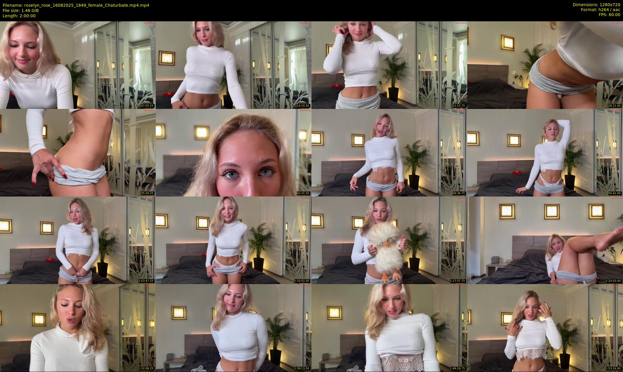 roselyn_rose — 120 minute Chaturbate female cam show recording, 720p, Aug 16, 2025