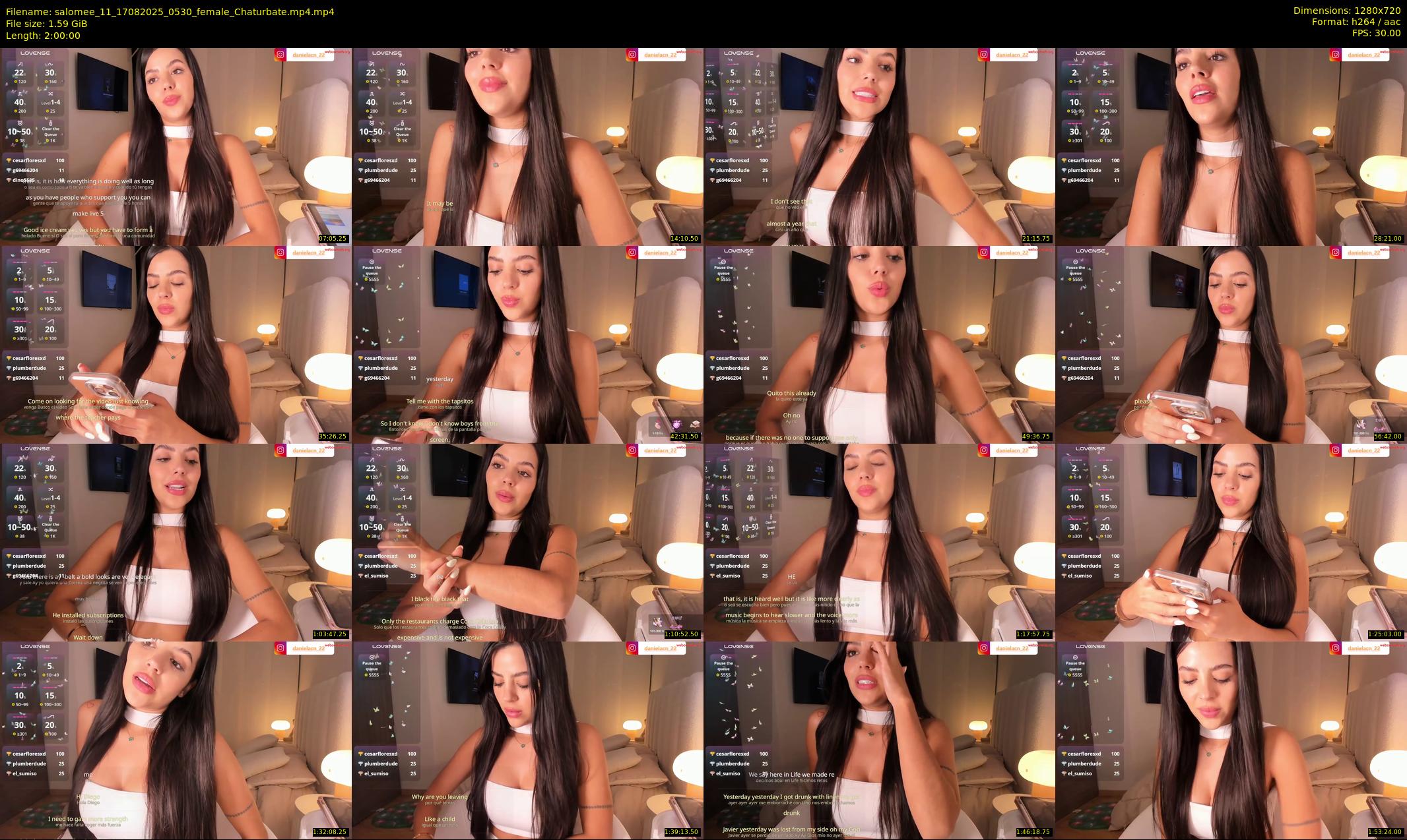 salomee_11 — 120 minute Chaturbate female cam show recording, 720p, Aug 17, 2025