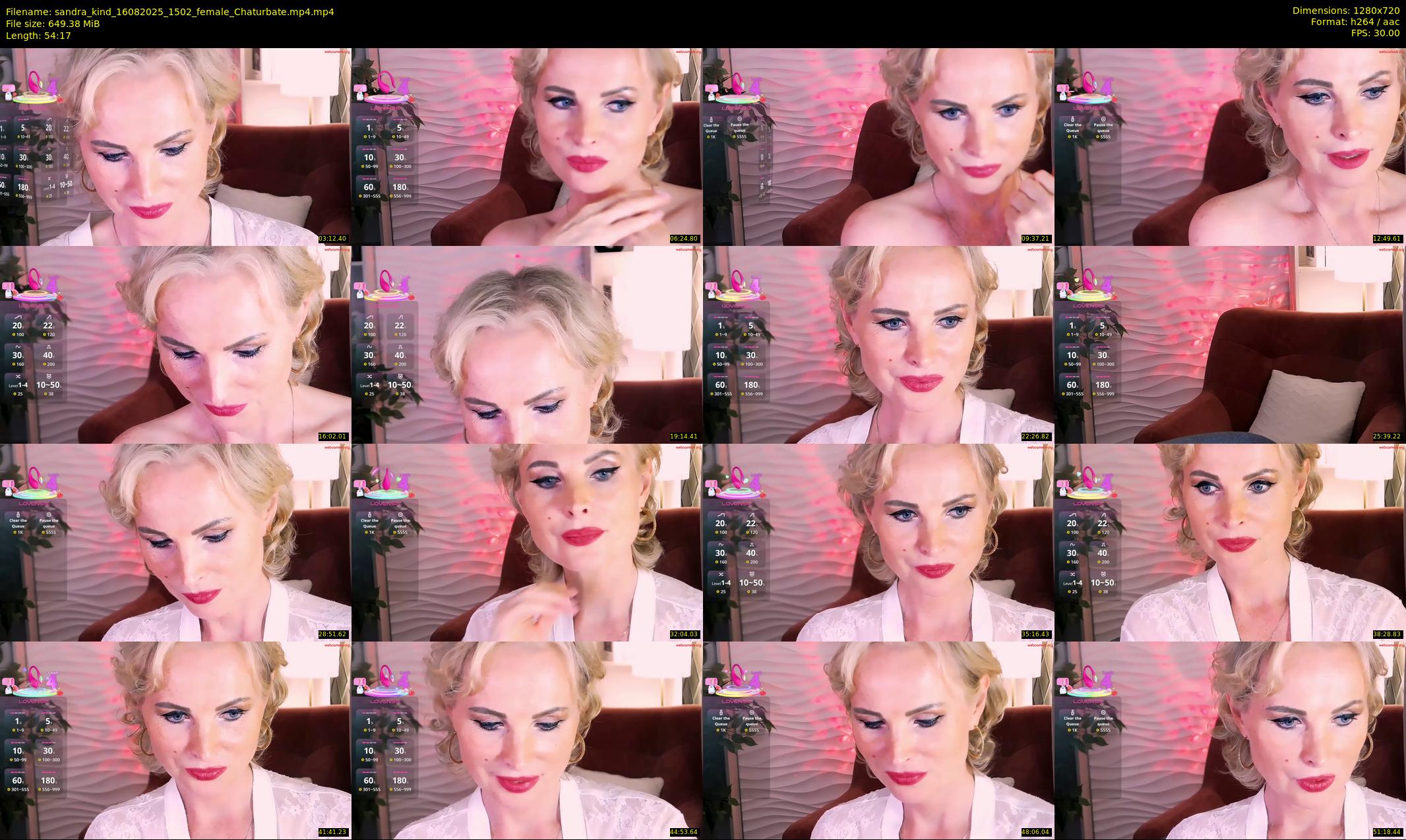 sandra_kind — 55 minute Chaturbate female cam show recording, 720p, Aug 16, 2025