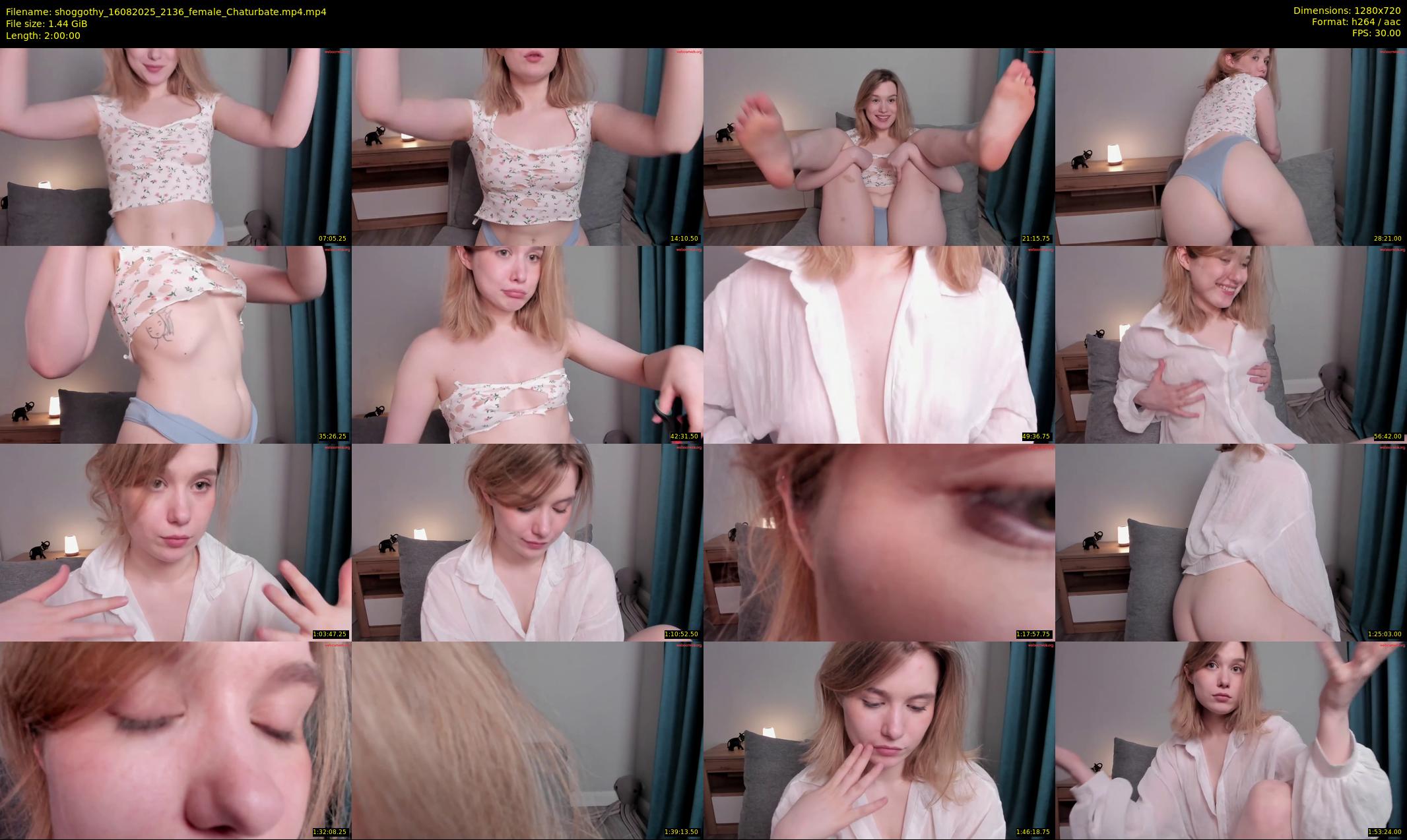 shoggothy — 120 minute Chaturbate female cam show recording, 720p, Aug 16, 2025