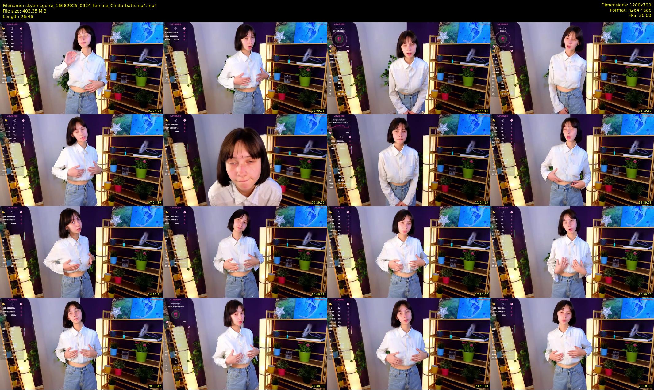 skyemcguire — 27 minute Chaturbate female cam show recording, 720p, Aug 16, 2025
