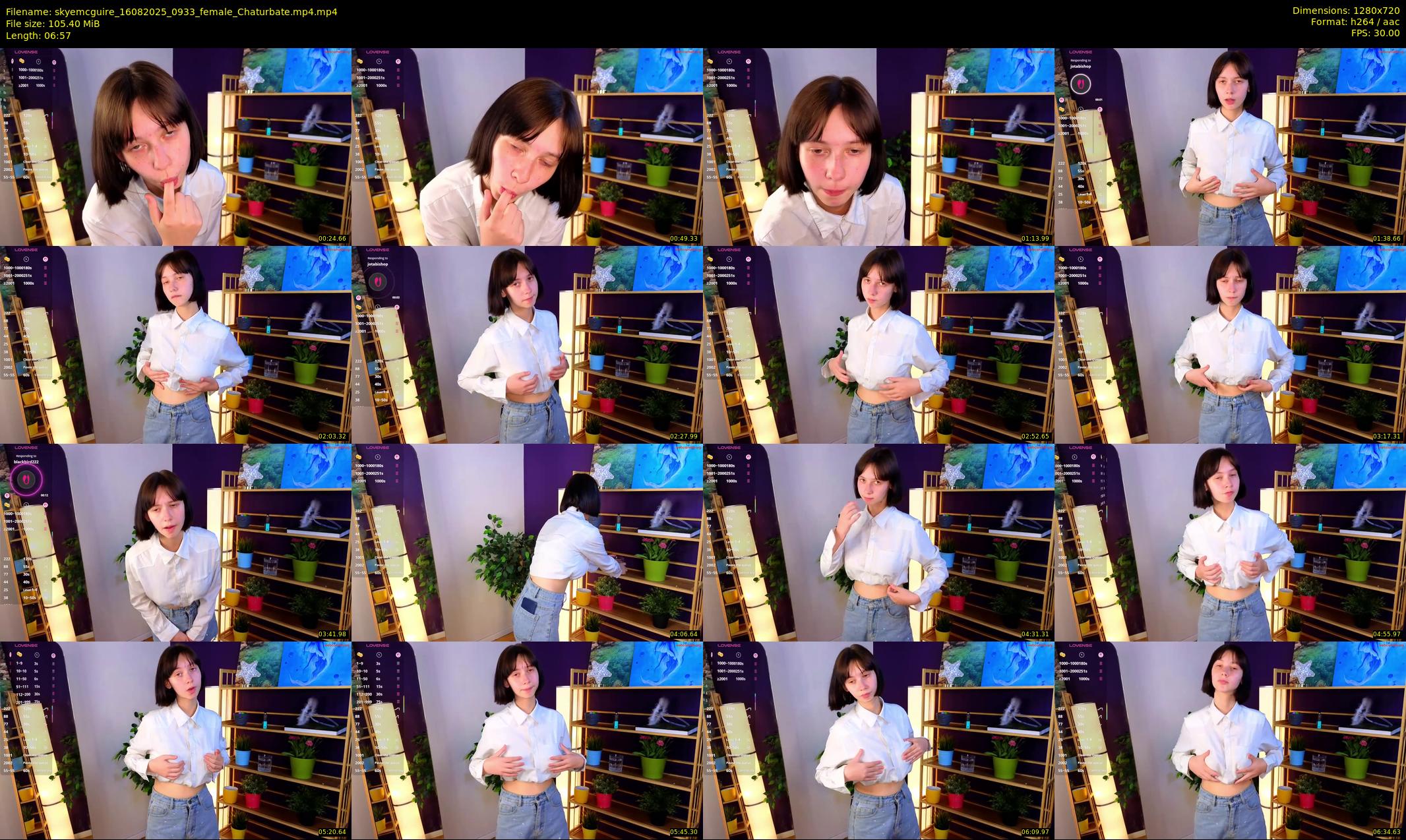 skyemcguire — 7 minute Chaturbate female cam show recording, 720p, Aug 16, 2025