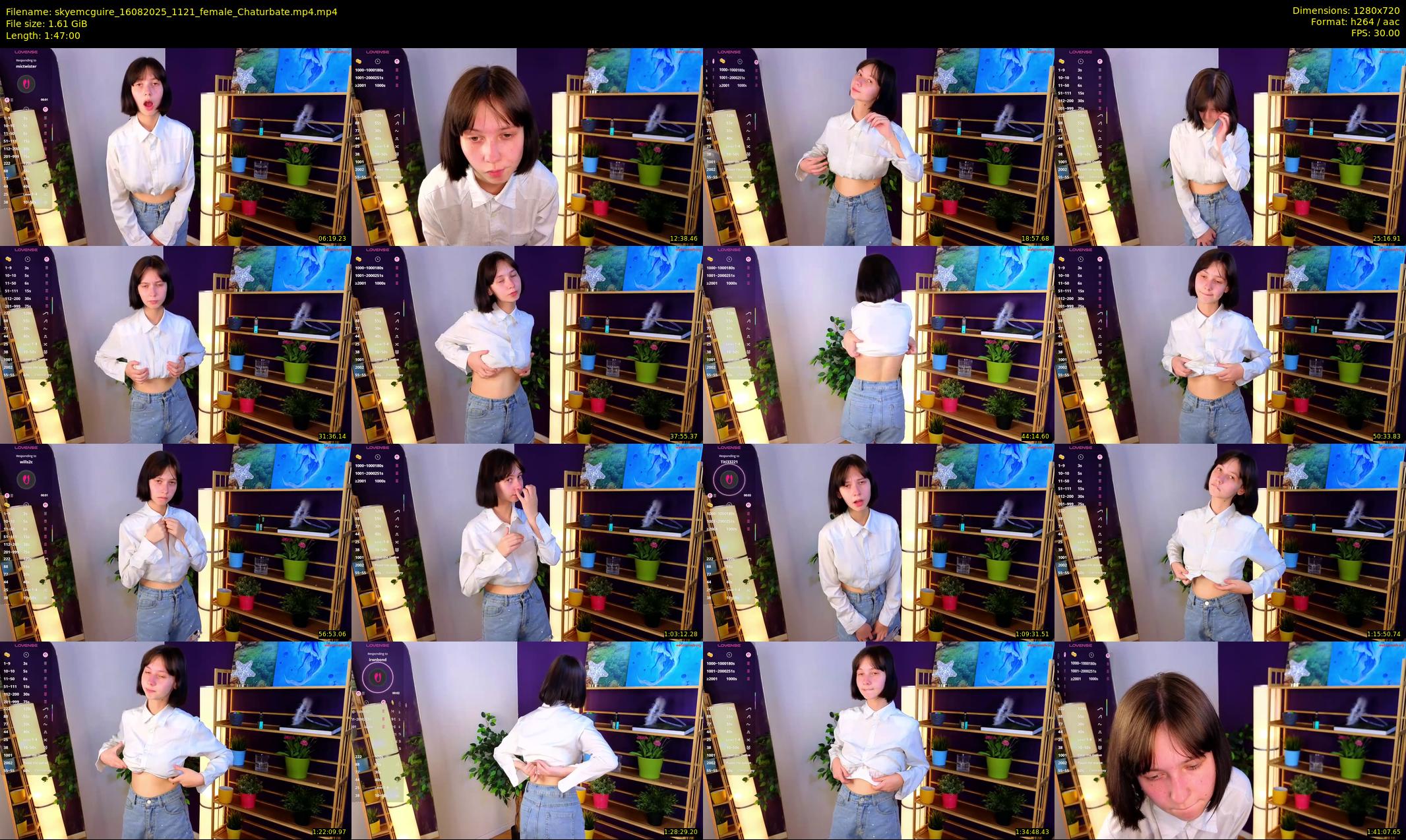 skyemcguire — 107 minute Chaturbate female cam show recording, 720p, Aug 16, 2025