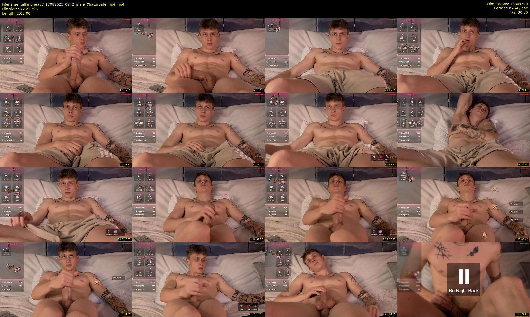 talkinghead7 — 120 minute Chaturbate male cam show recording, 720p, Aug 17, 2025