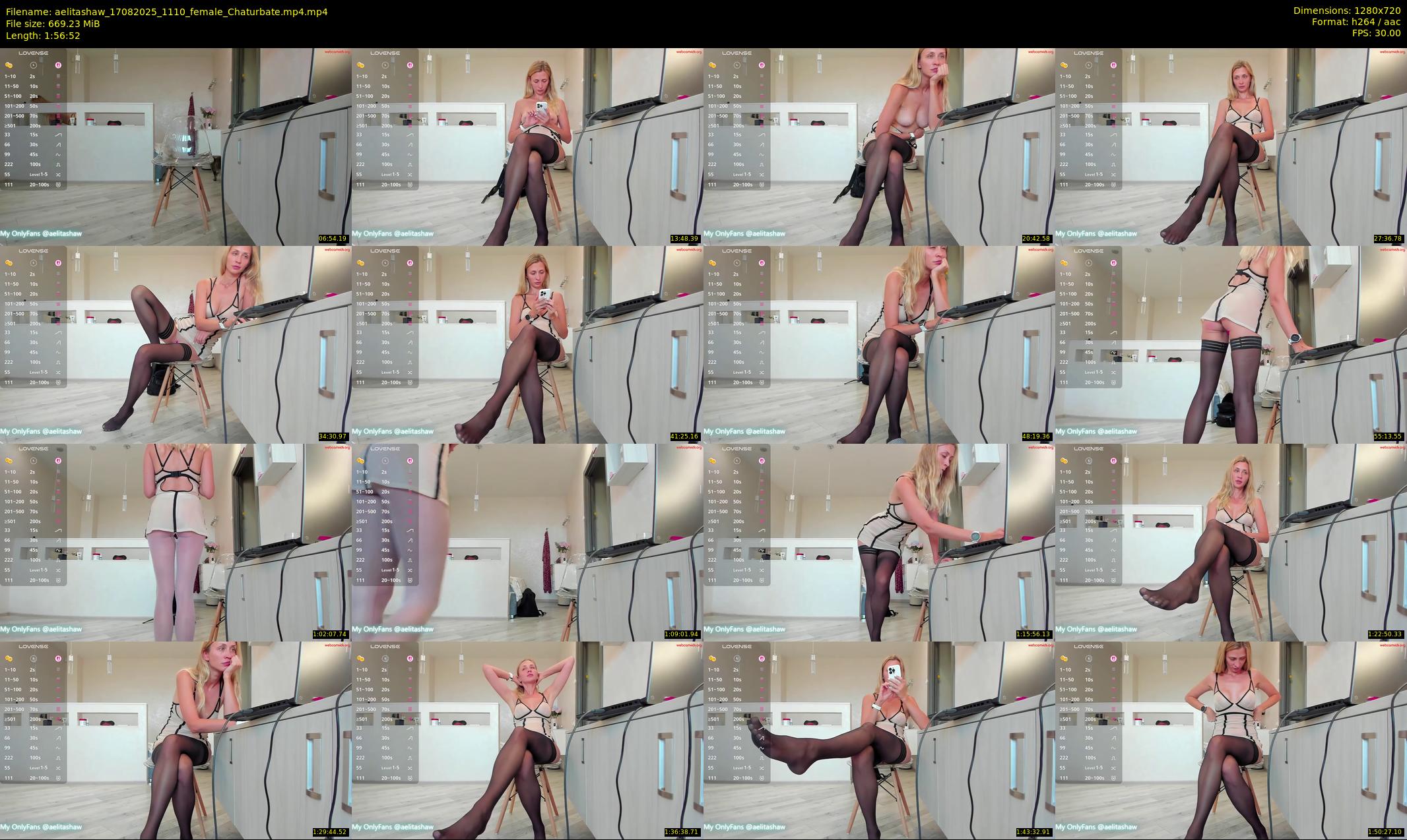 aelitashaw — 117 minute Chaturbate female cam show recording, 720p, Aug 17, 2025