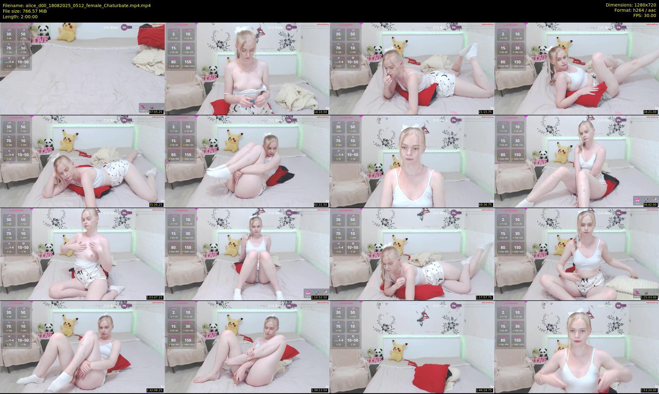 alice_d0ll — 120 minute Chaturbate female cam show recording, 720p, Aug 18, 2025