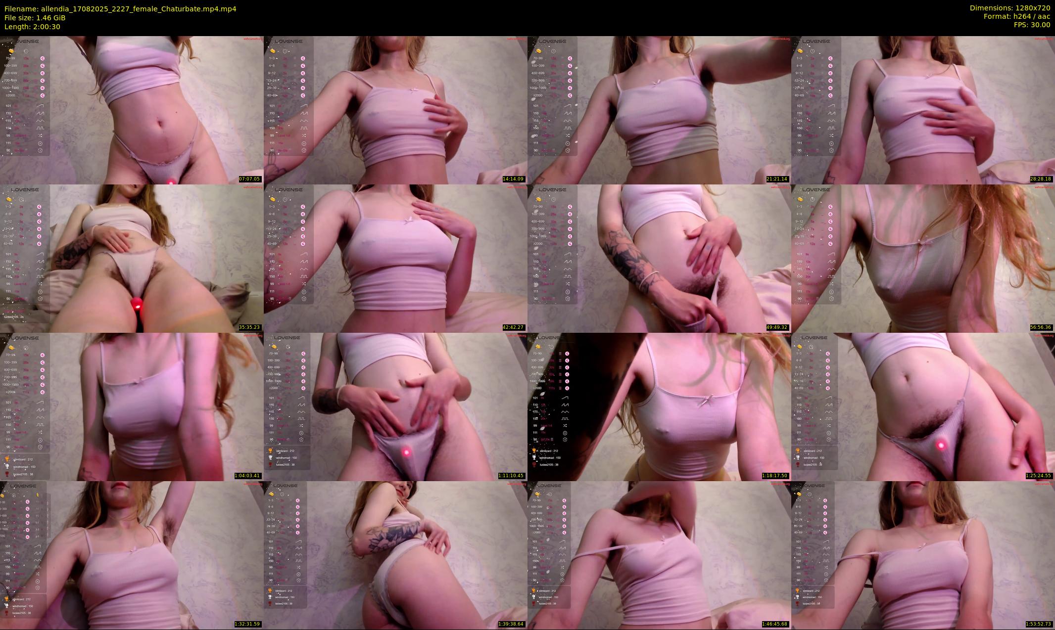allendia — 121 minute Chaturbate female cam show recording, 720p, Aug 17, 2025