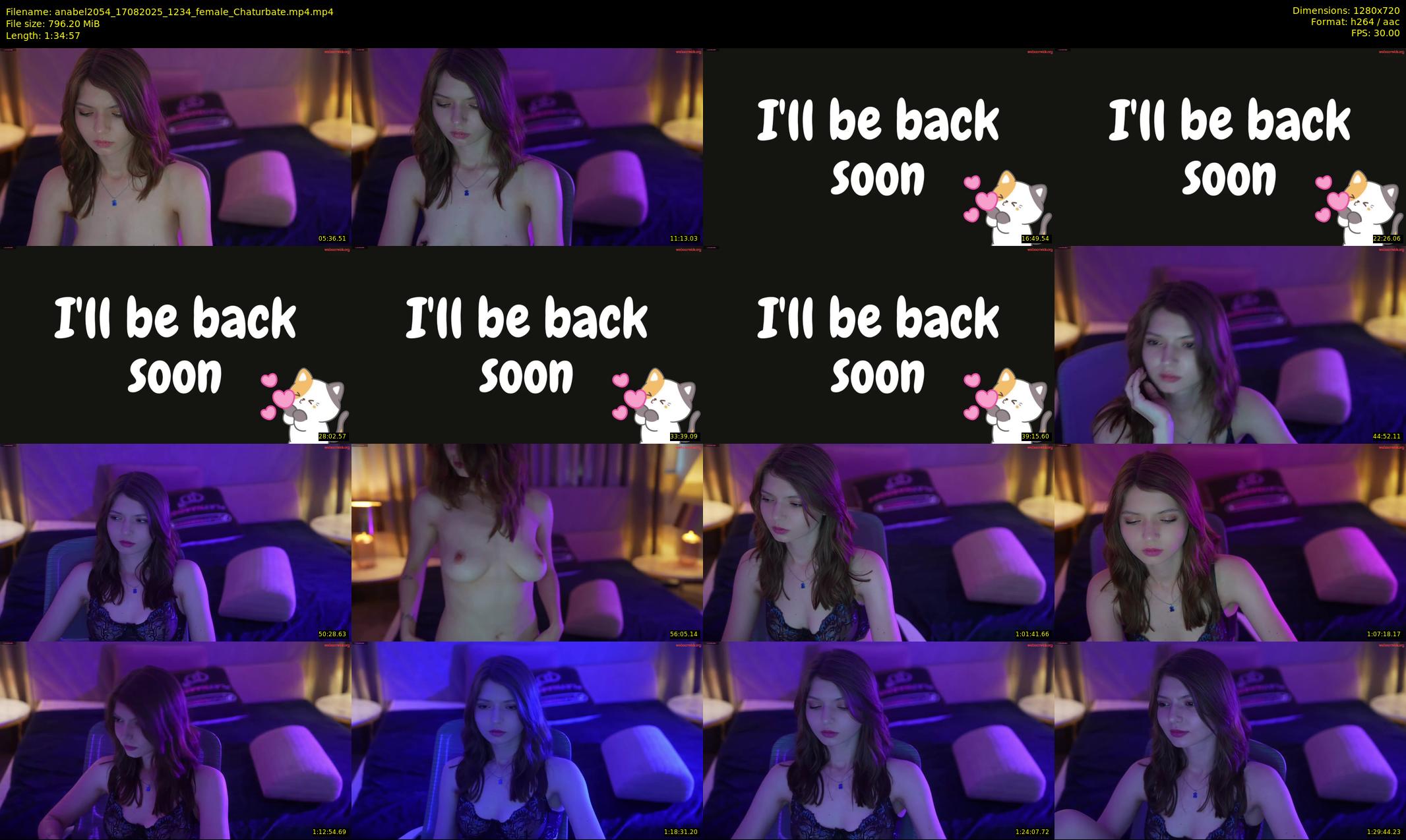 anabel2054 — 95 minute Chaturbate female cam show recording, 720p, Aug 17, 2025