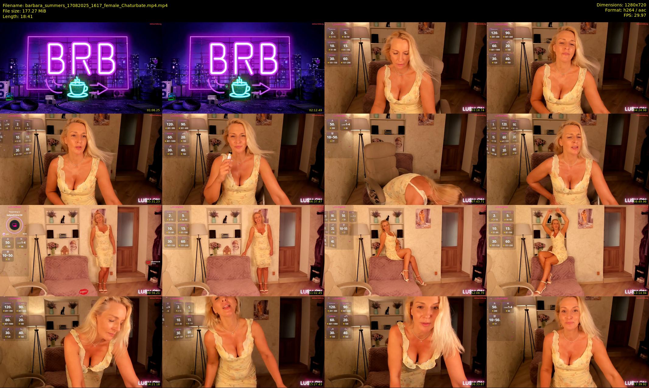barbara_summers — 19 minute Chaturbate female cam show recording, 720p, Aug 17, 2025