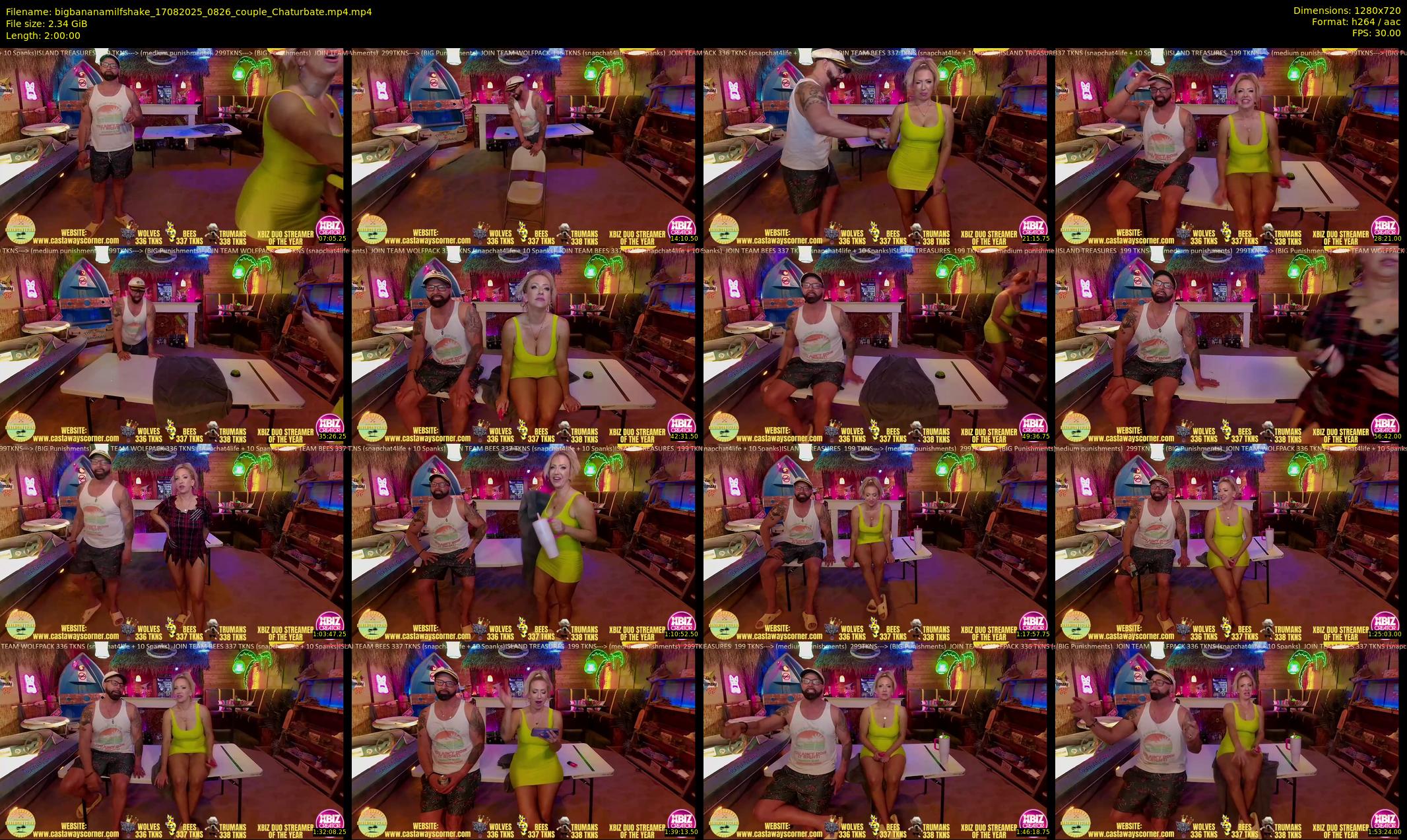 bigbananamilfshake — 120 minute Chaturbate couple cam show recording, 720p, Aug 17, 2025