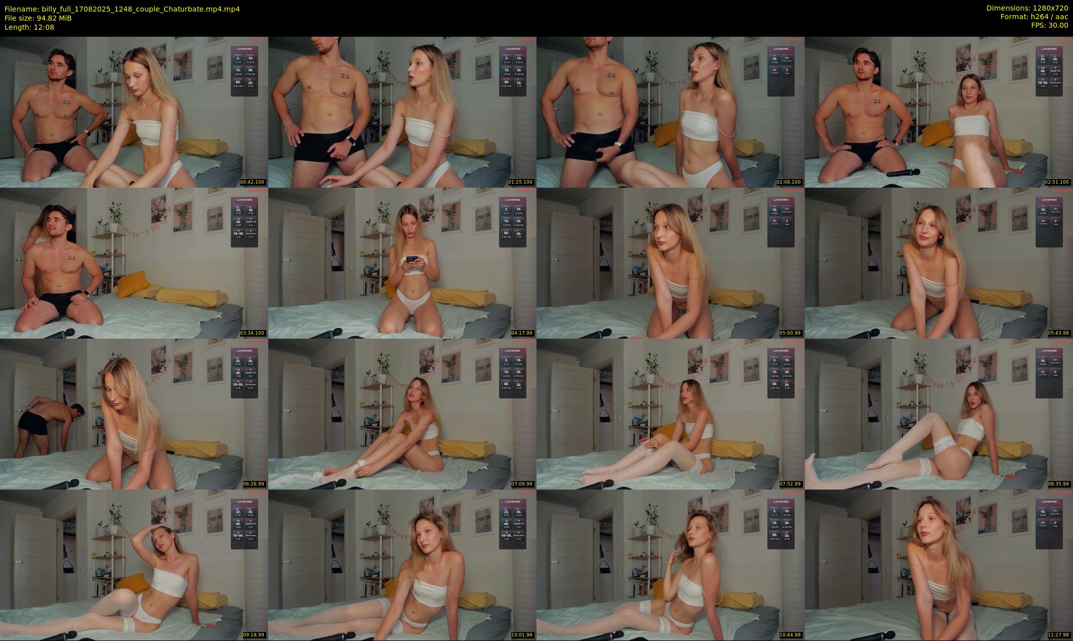 billy_full — 13 minute Chaturbate couple cam show recording, 720p, Aug 17, 2025