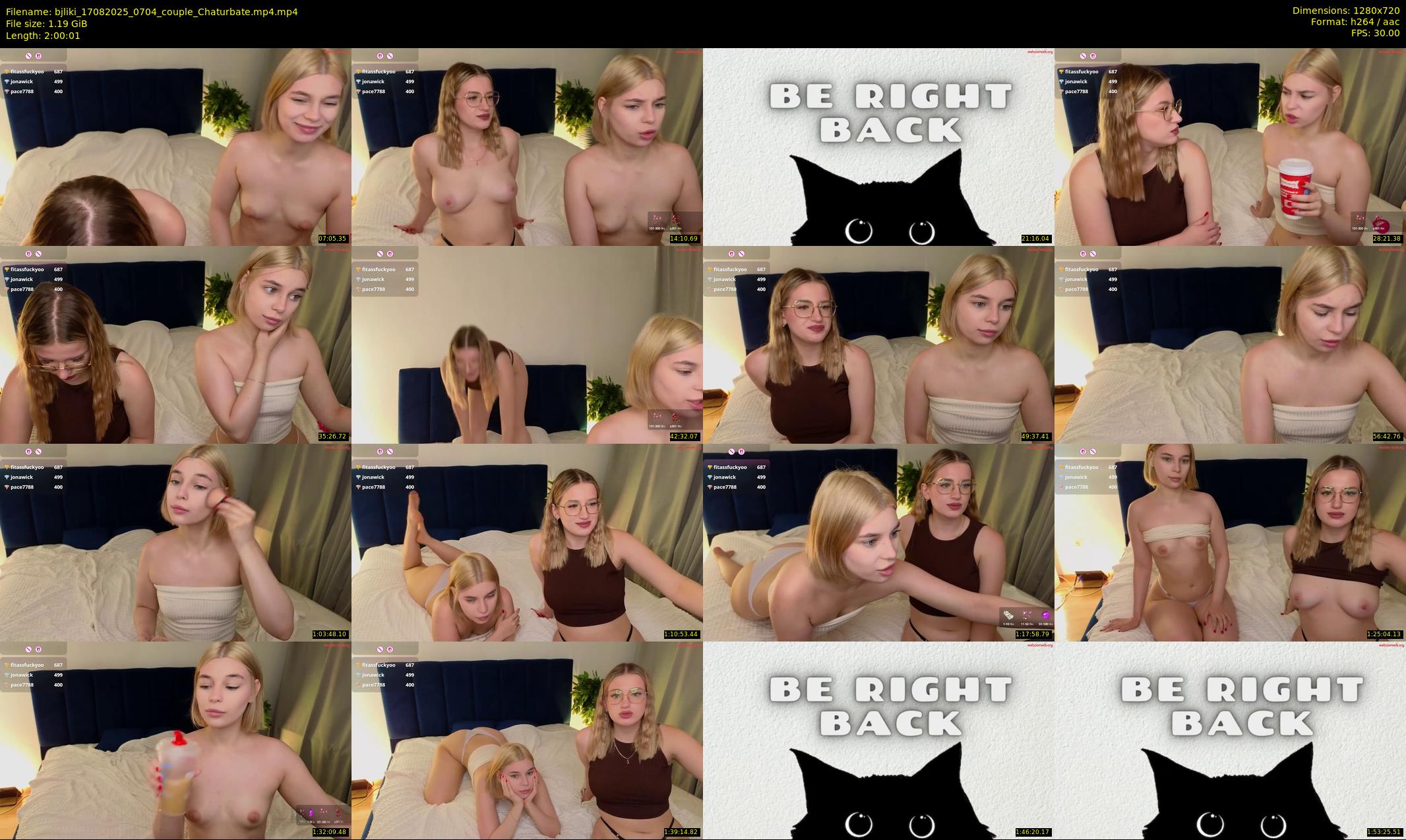 bjliki — 121 minute Chaturbate couple cam show recording, 720p, Aug 17, 2025