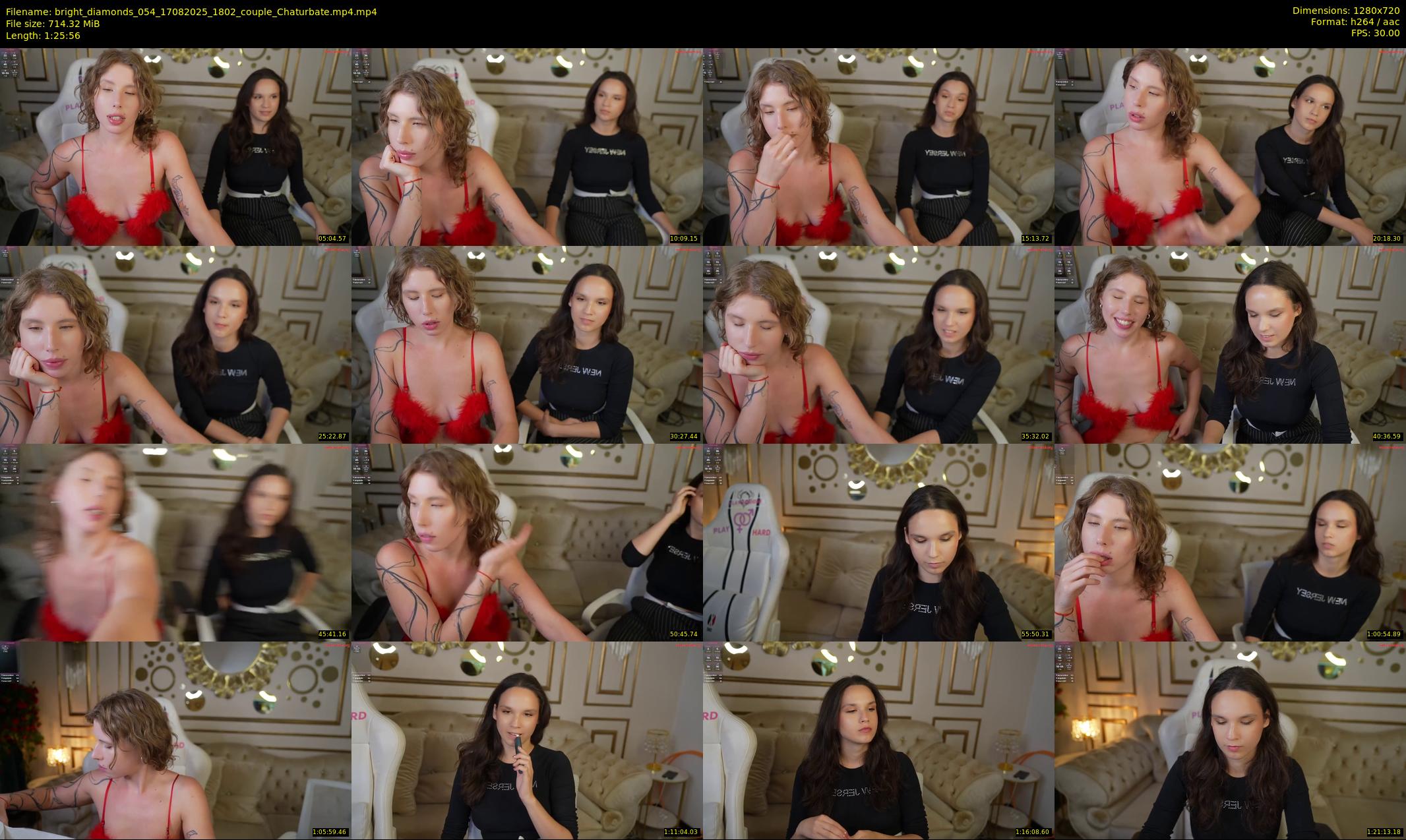 bright_diamonds_054 — 86 minute Chaturbate couple cam show recording, 720p, Aug 17, 2025