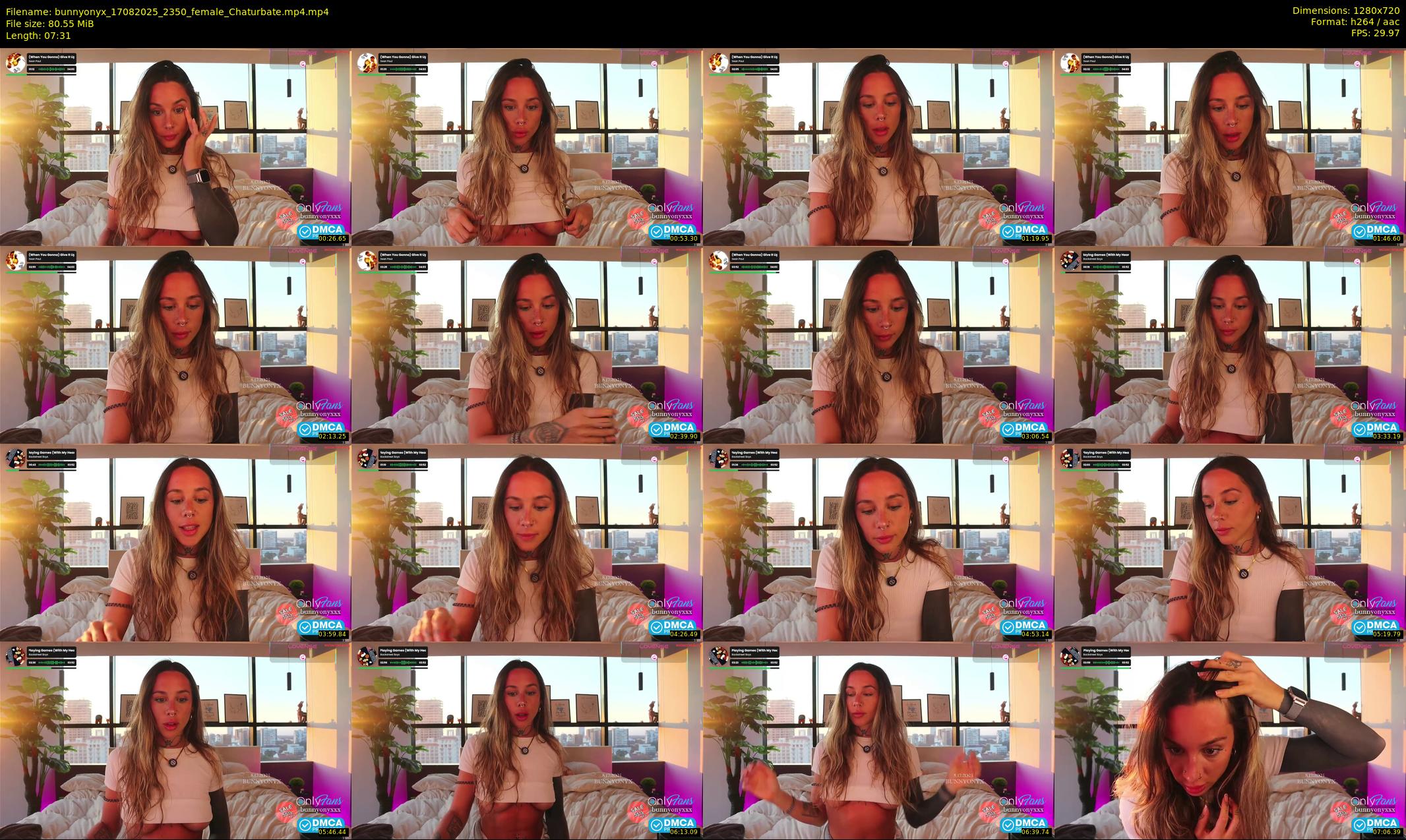 bunnyonyx — 8 minute Chaturbate female cam show recording, 720p, Aug 17, 2025