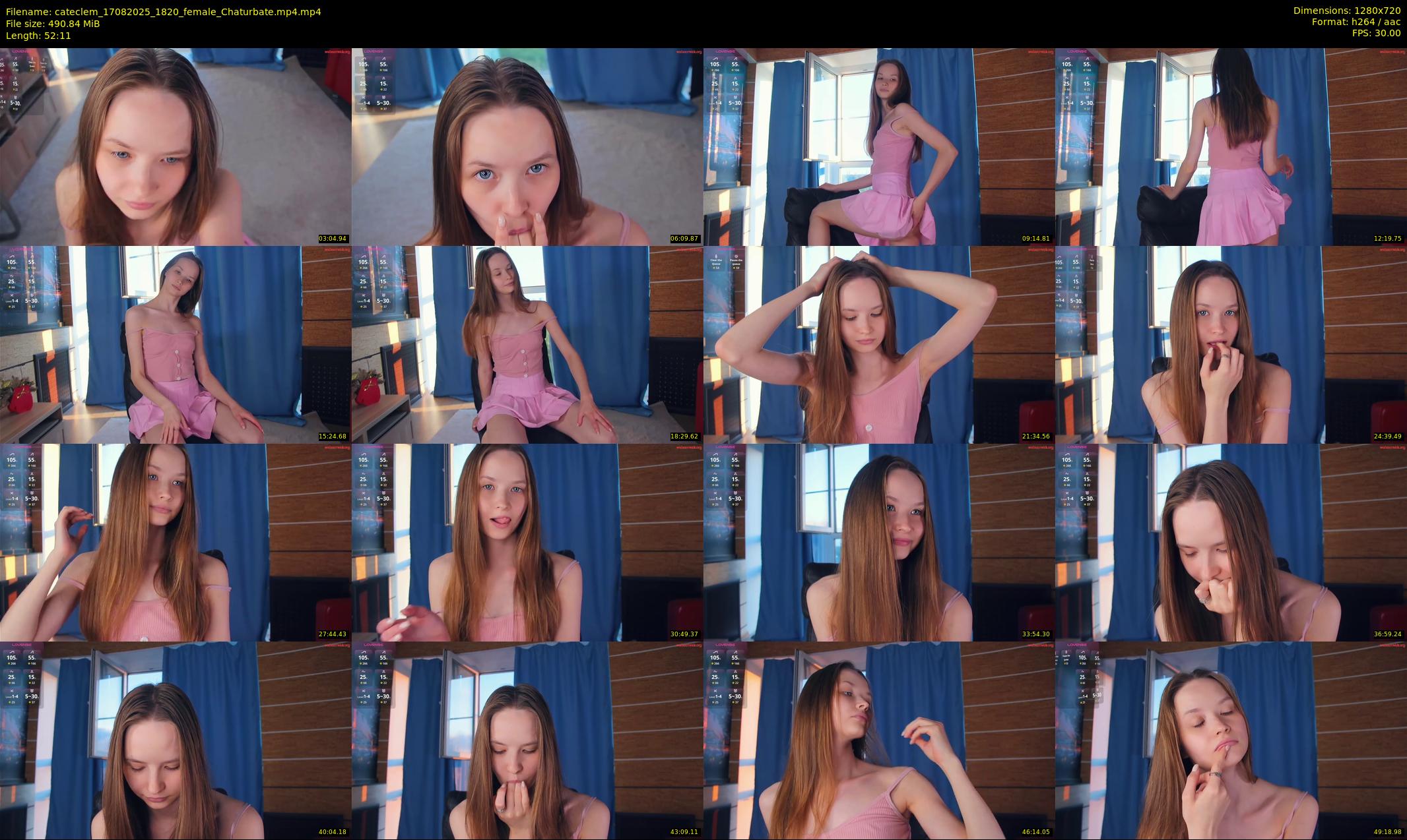 cateclem — 53 minute Chaturbate female cam show recording, 720p, Aug 17, 2025