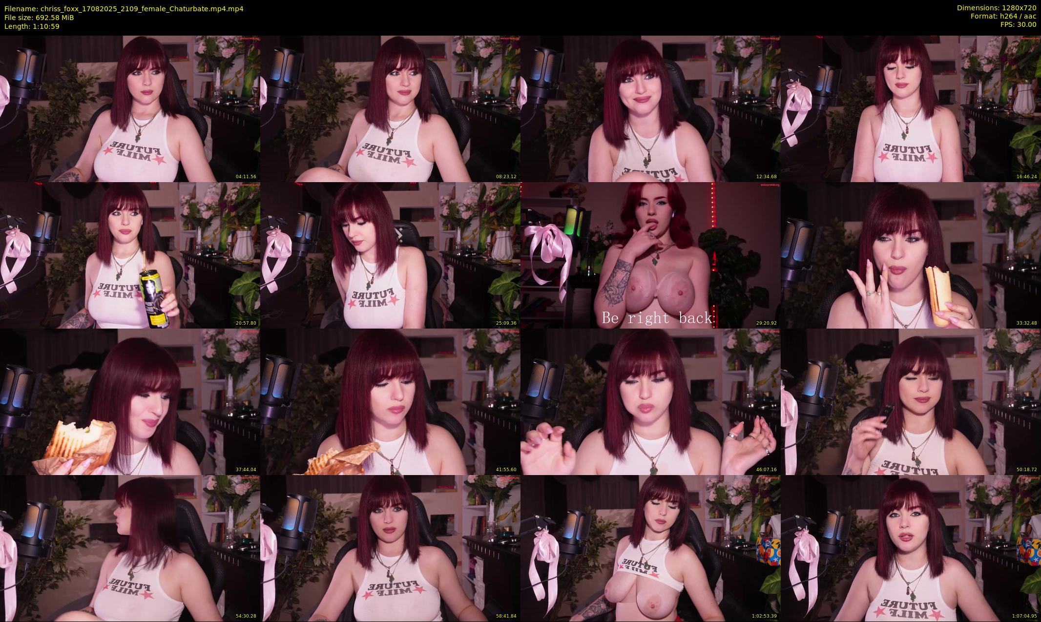 chriss_foxx — 71 minute Chaturbate female cam show recording, 720p, Aug 17, 2025