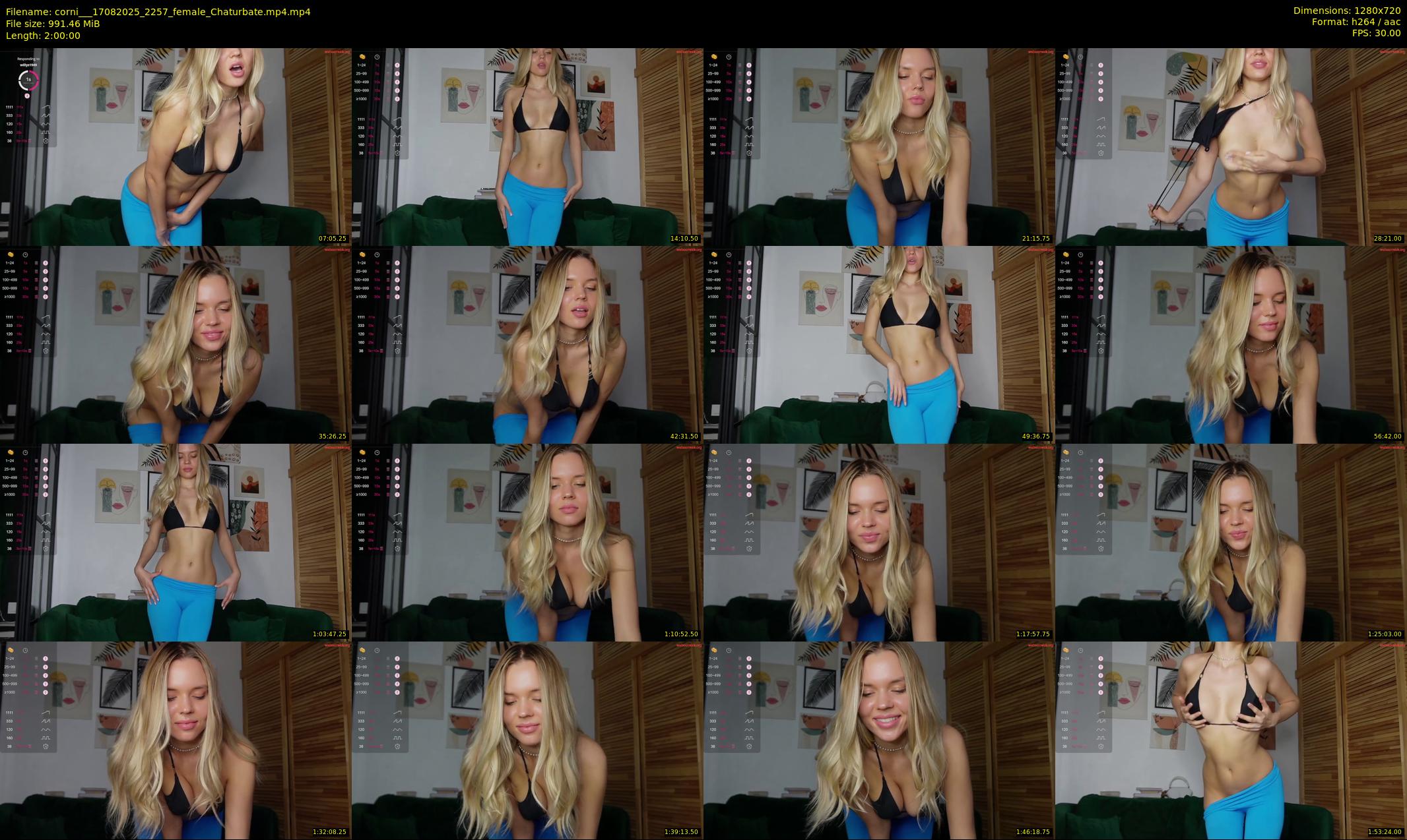corni__ — 120 minute Chaturbate female cam show recording, 720p, Aug 17, 2025
