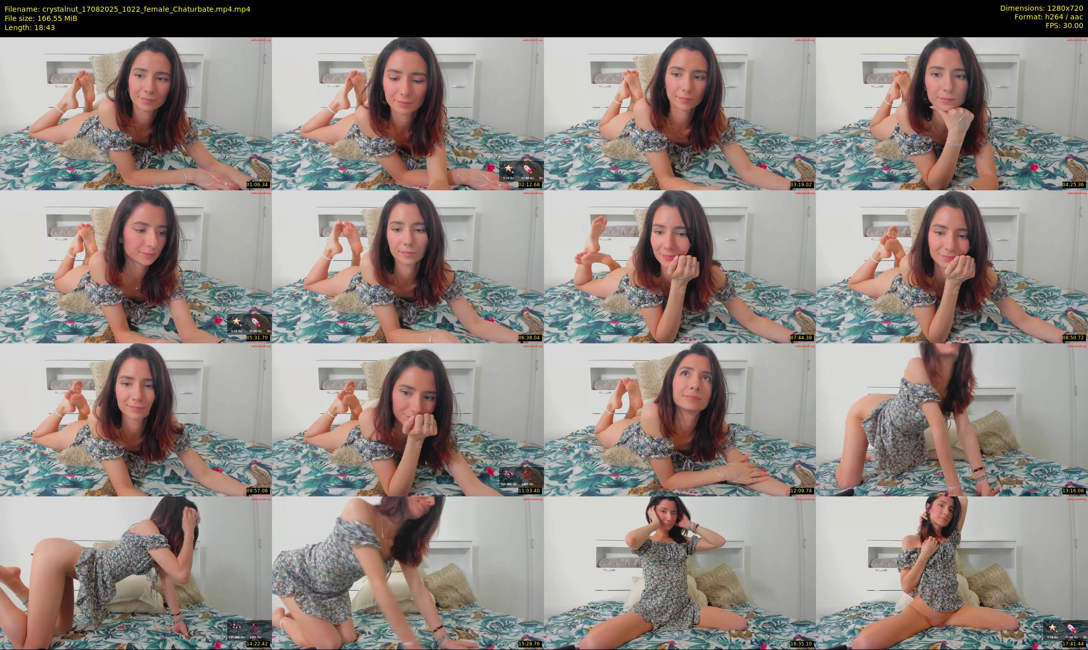 crystalnut — 19 minute Chaturbate female cam show recording, 720p, Aug 17, 2025