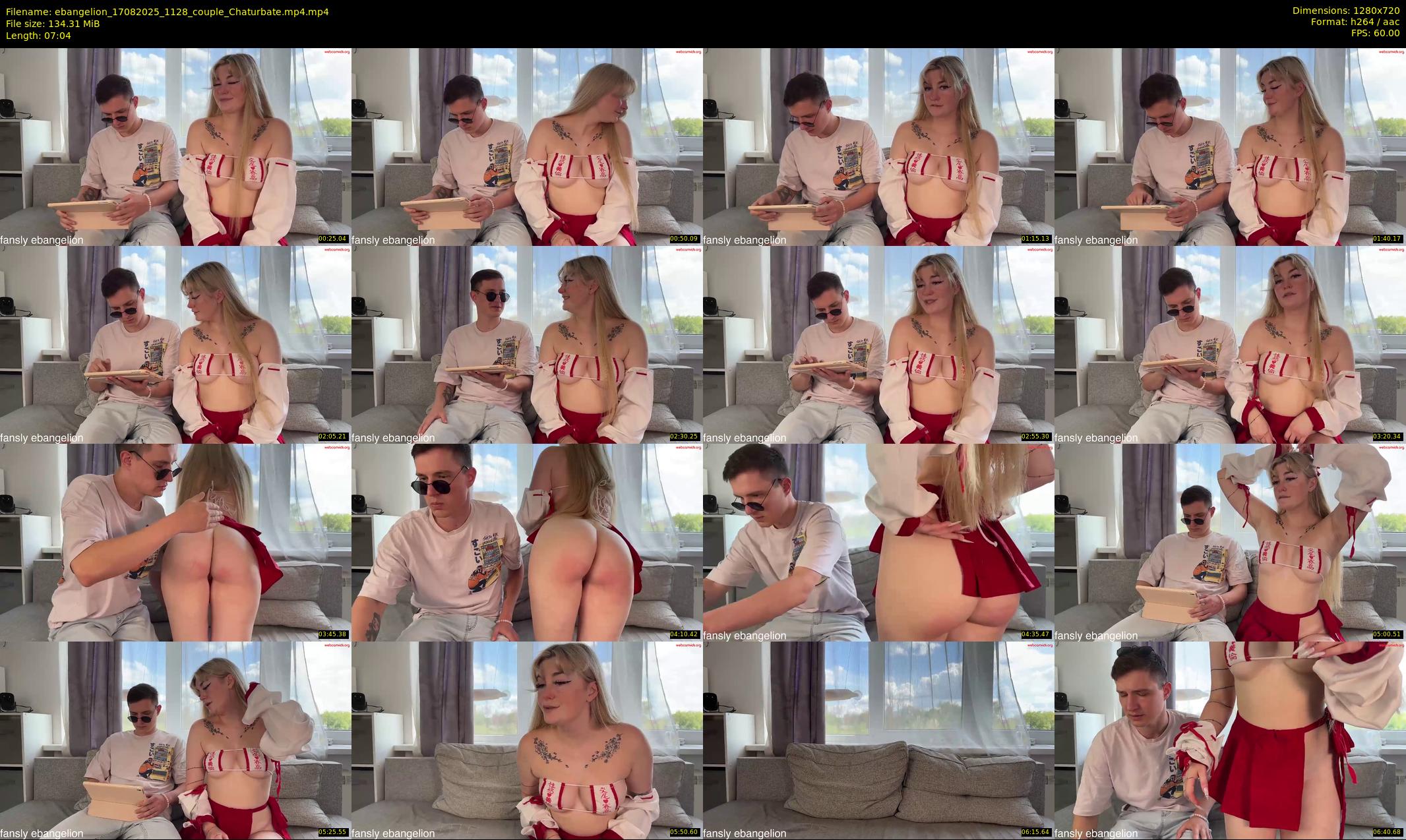ebangelion — 8 minute Chaturbate couple cam show recording, 720p, Aug 17, 2025