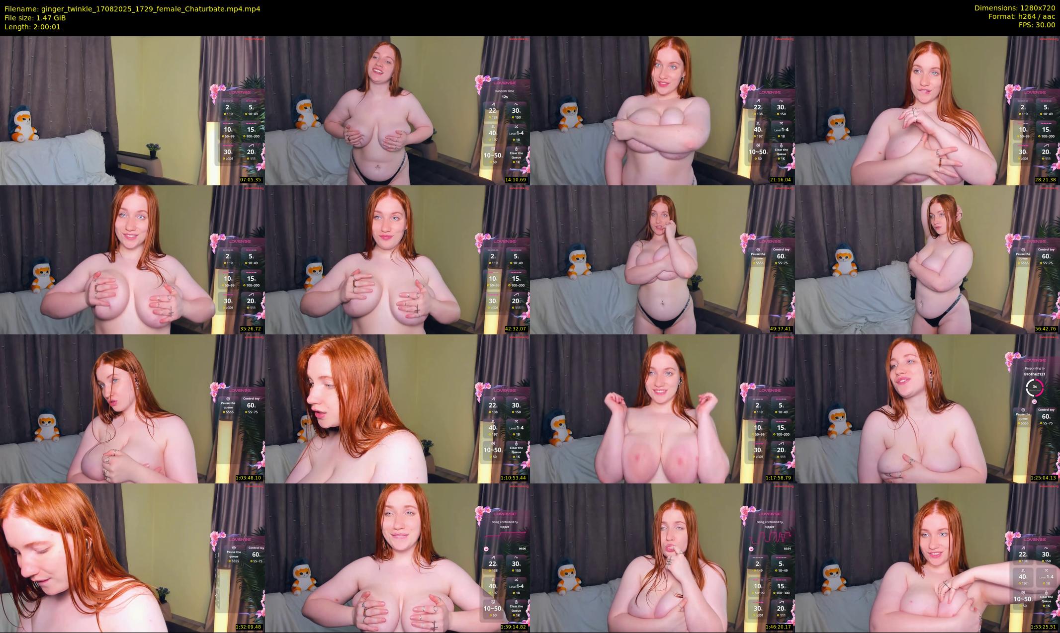 ginger_twinkle — 121 minute Chaturbate female cam show recording, 720p, Aug 17, 2025