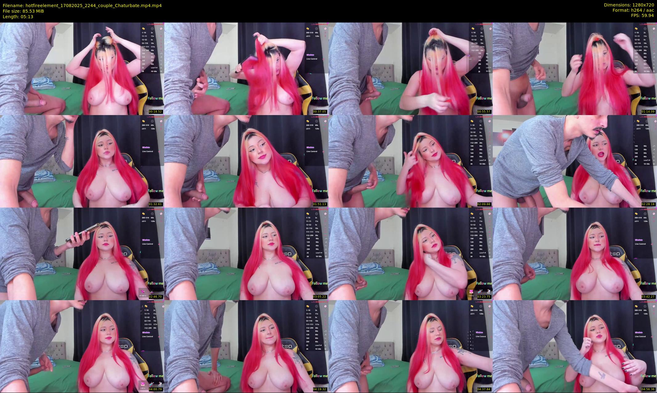 hotfireelement — 6 minute Chaturbate couple cam show recording, 720p, Aug 17, 2025