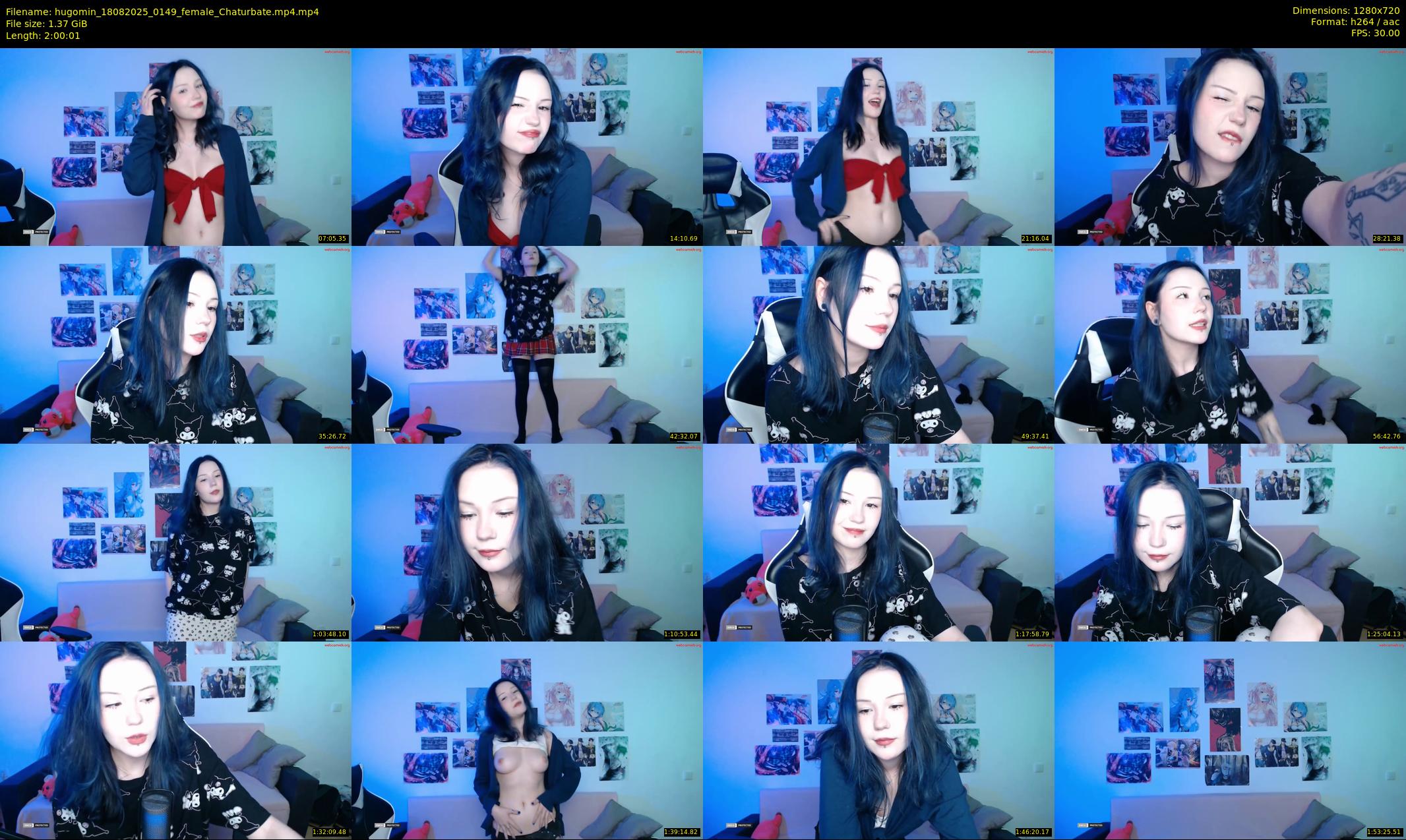 hugomin — 121 minute Chaturbate female cam show recording, 720p, Aug 18, 2025