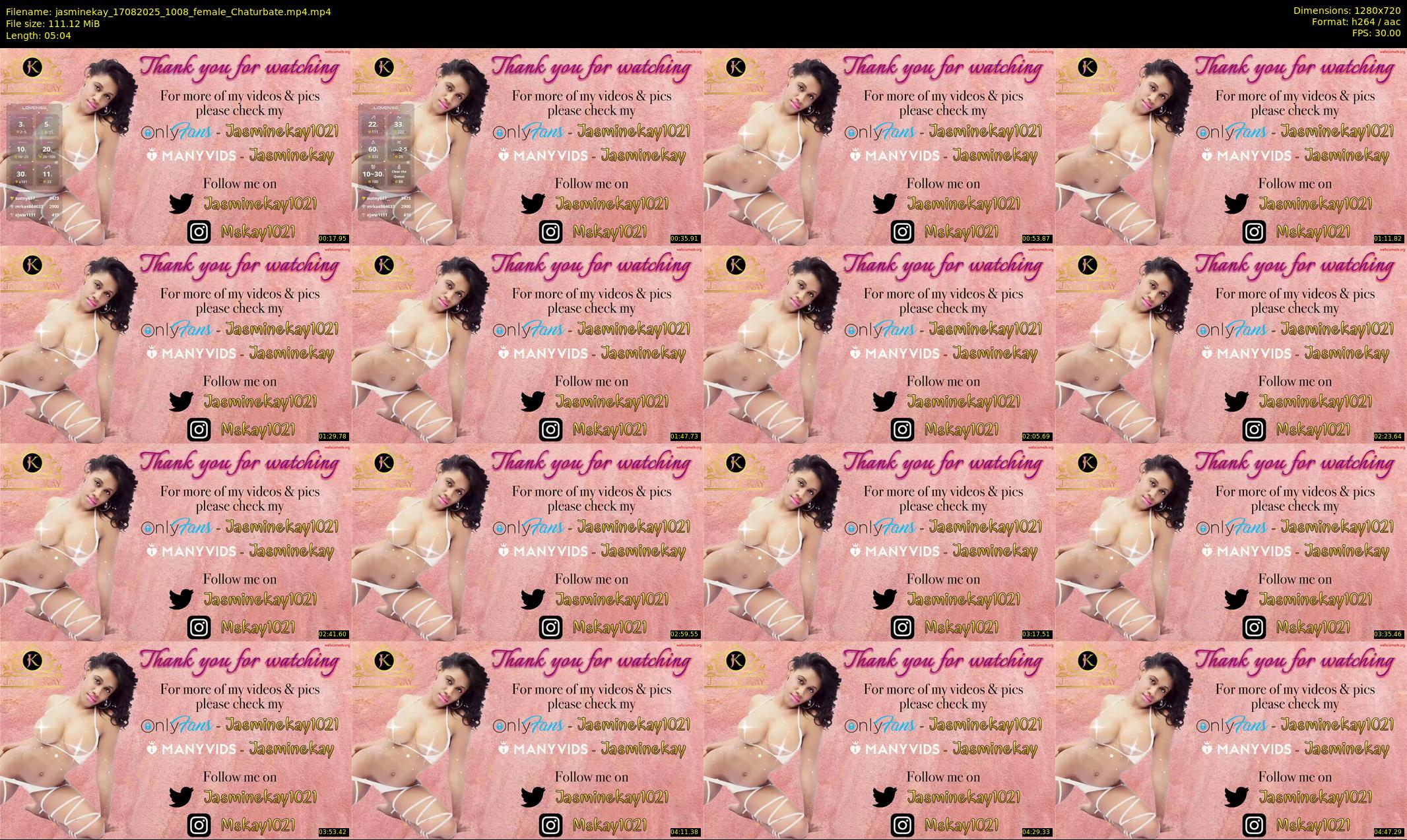 jasminekay — 6 minute Chaturbate female cam show recording, 720p, Aug 17, 2025