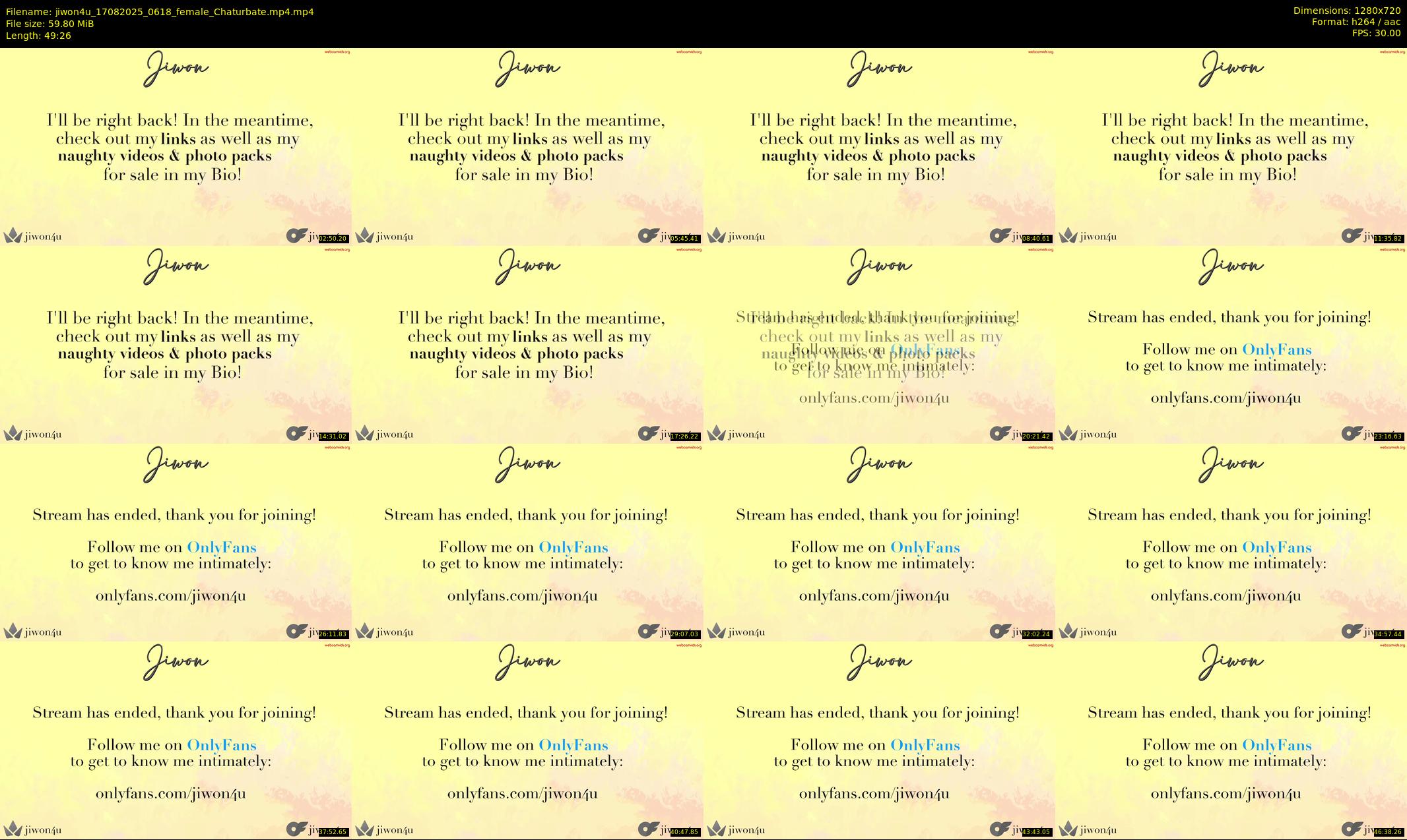 jiwon4u — 50 minute Chaturbate female cam show recording, 720p, Aug 17, 2025