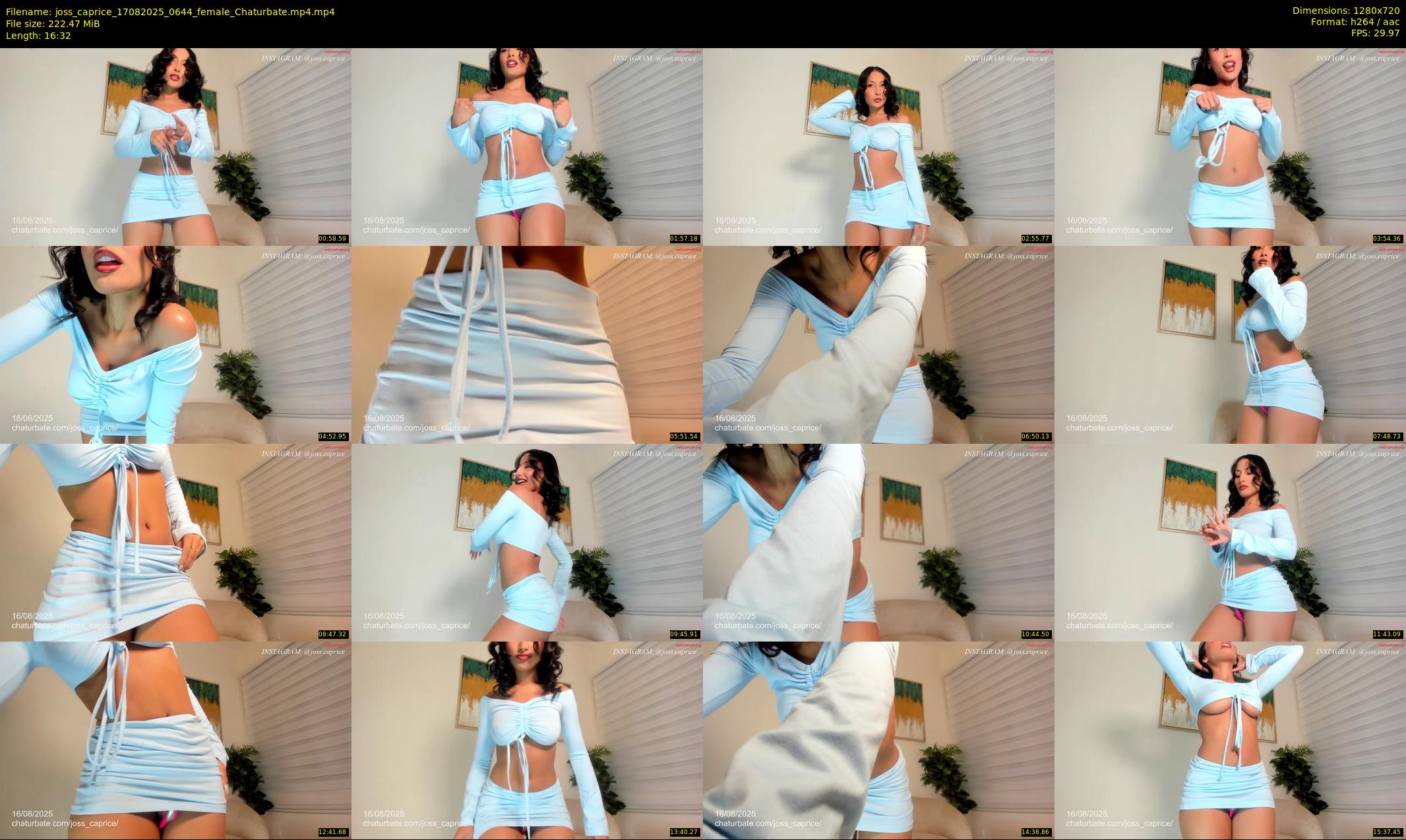 joss_caprice — 17 minute Chaturbate female cam show recording, 720p, Aug 17, 2025