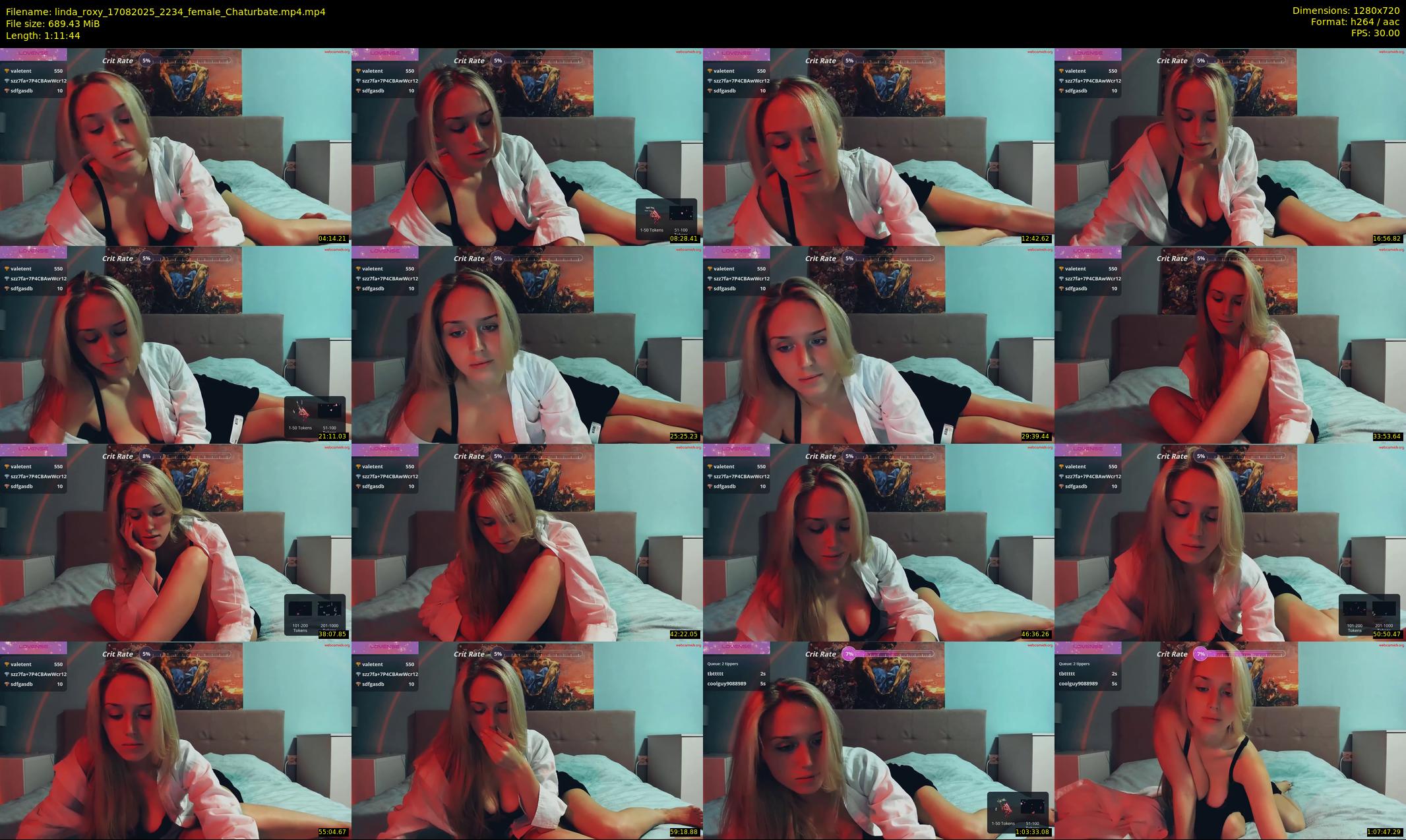 linda_roxy — 72 minute Chaturbate female cam show recording, 720p, Aug 17, 2025