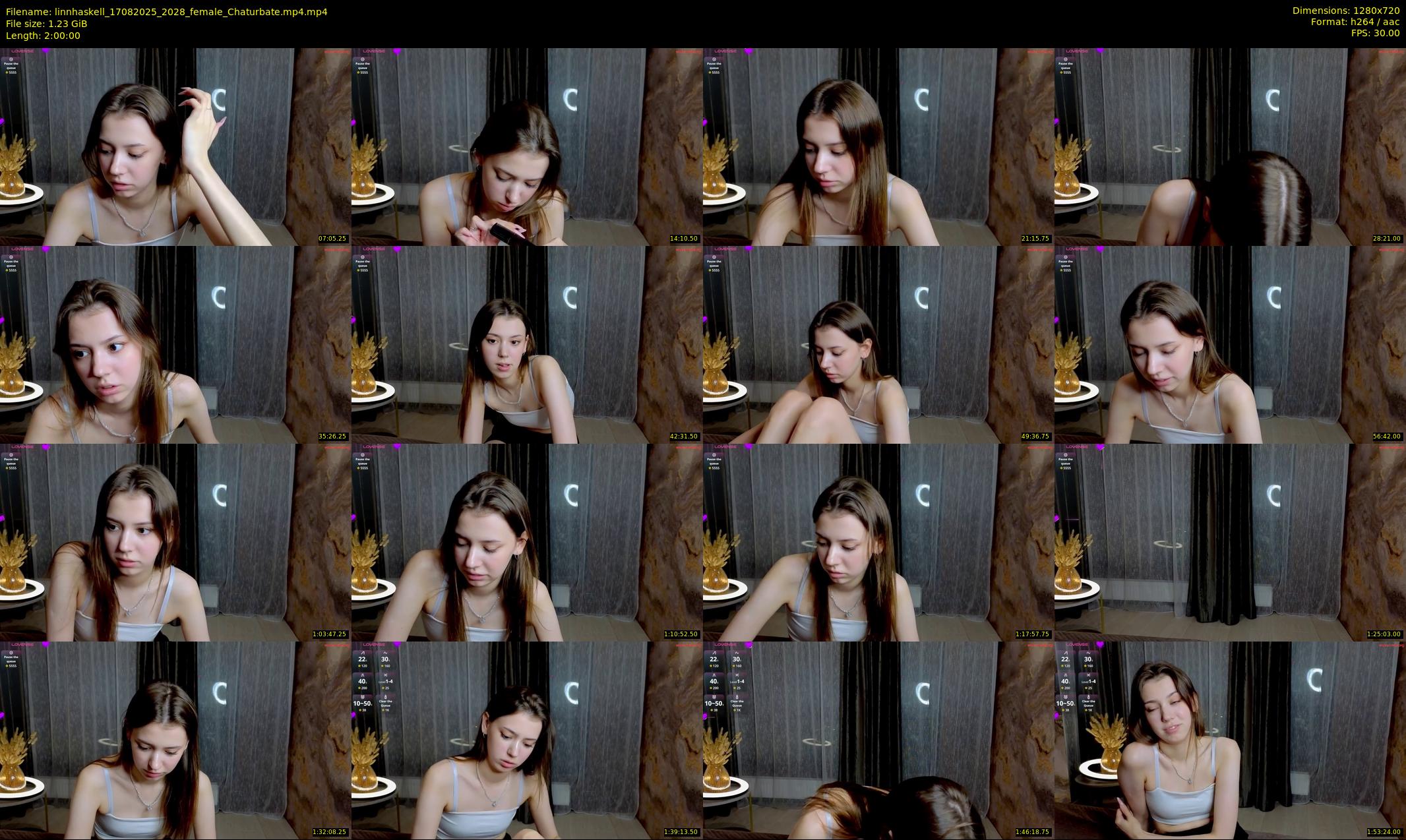 linnhaskell — 120 minute Chaturbate female cam show recording, 720p, Aug 17, 2025
