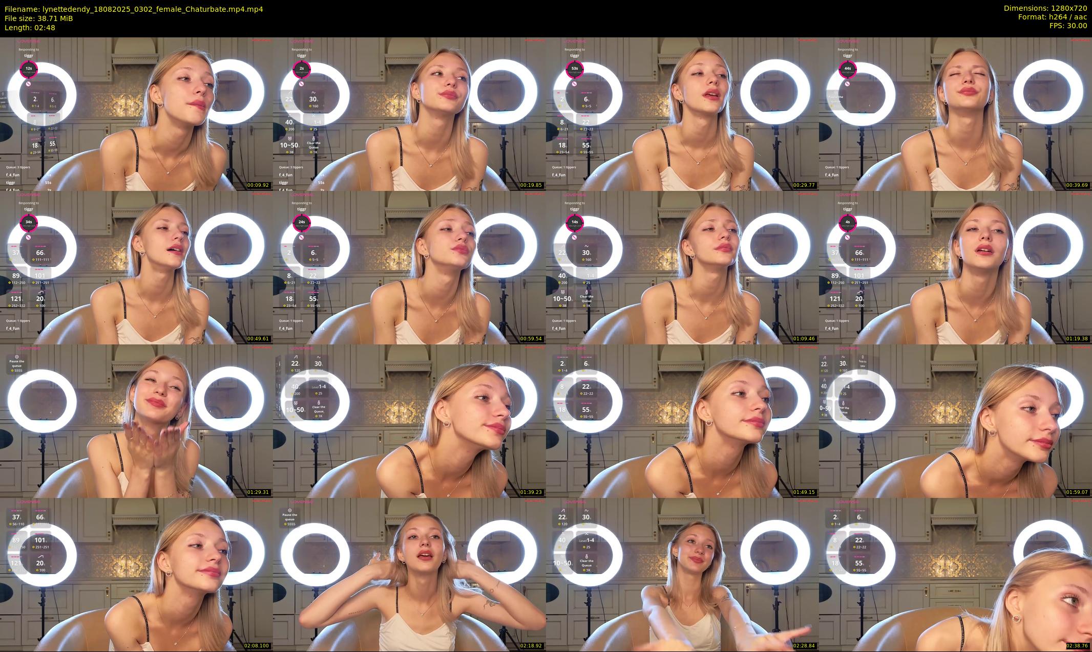lynettedendy — 3 minute Chaturbate female cam show recording, 720p, Aug 18, 2025