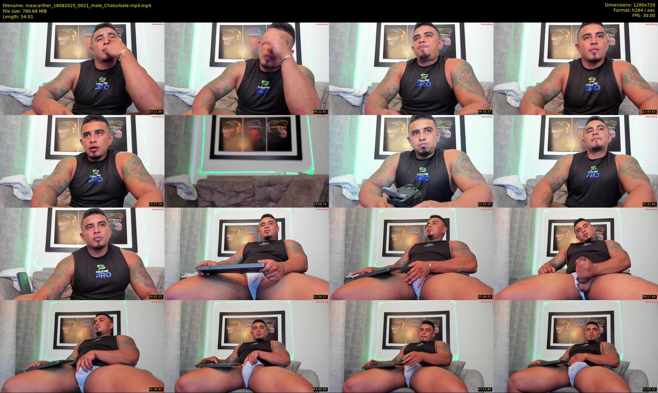 maxcarther — 55 minute Chaturbate male cam show recording, 720p, Aug 18, 2025