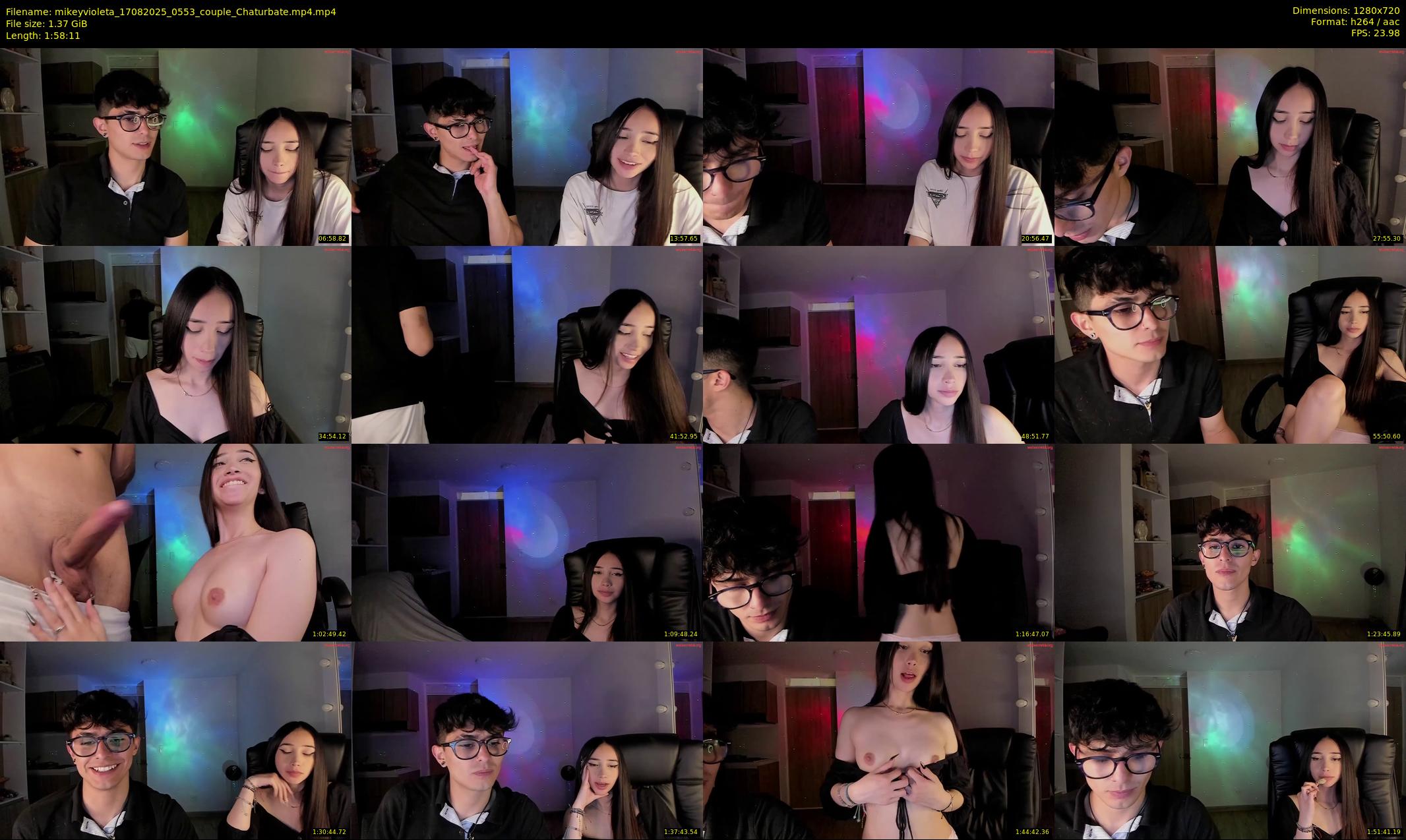 mikeyvioleta — 119 minute Chaturbate couple cam show recording, 720p, Aug 17, 2025