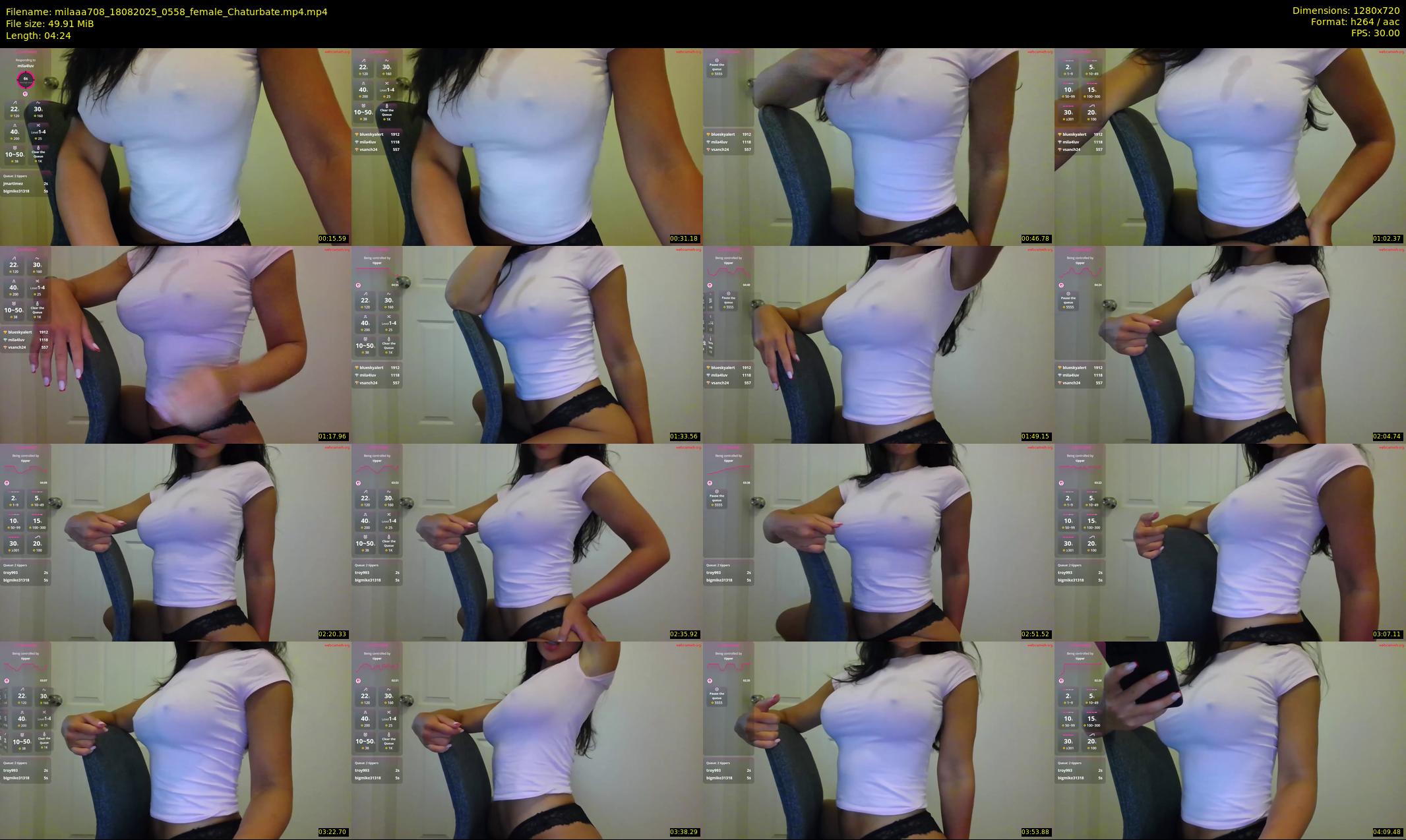 milaaa708 — 5 minute Chaturbate female cam show recording, 720p, Aug 18, 2025