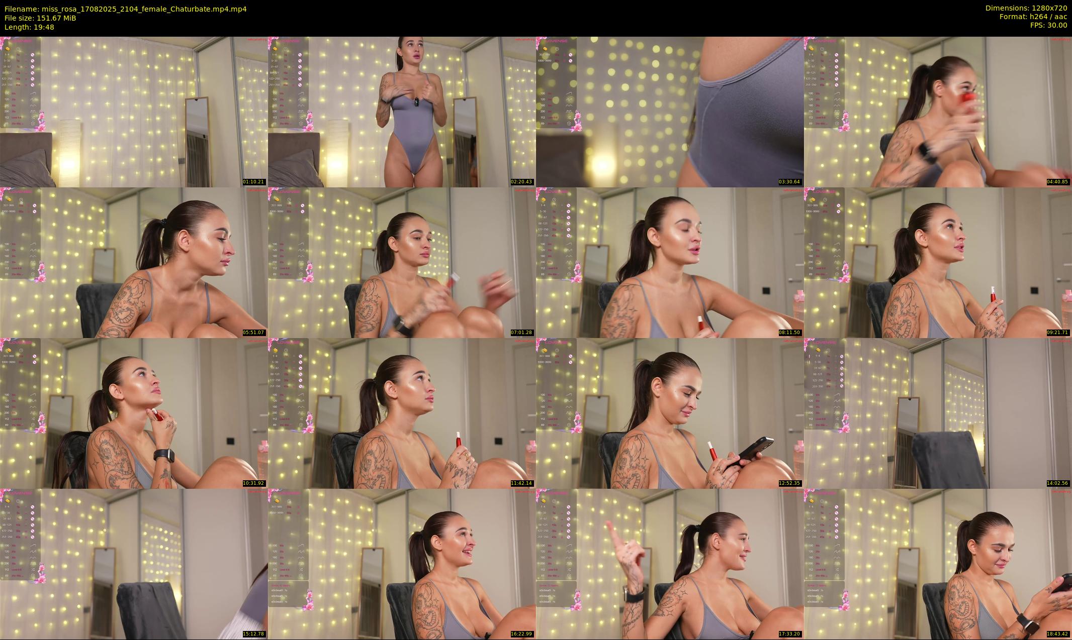 miss_rosa — 20 minute Chaturbate female cam show recording, 720p, Aug 17, 2025