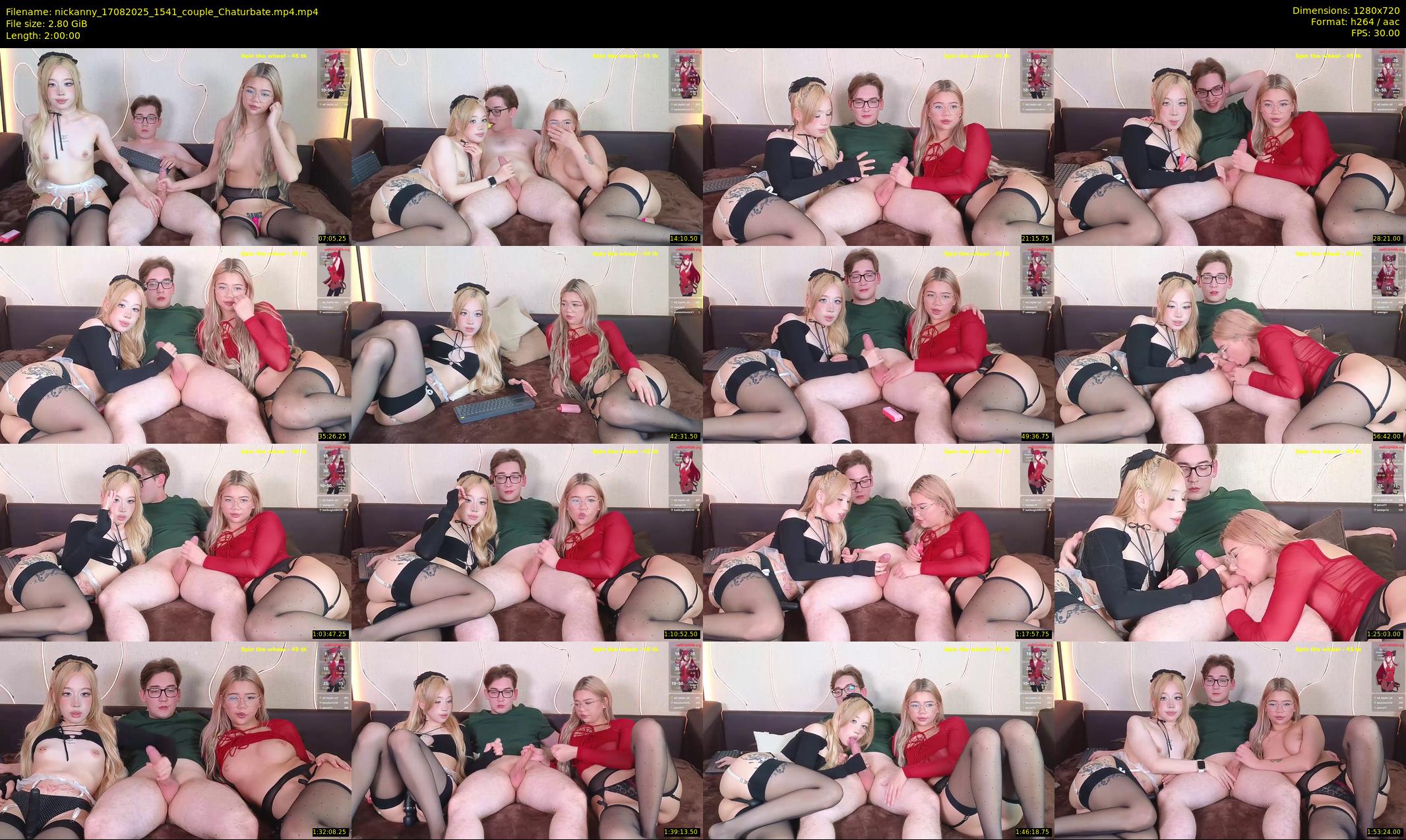 nickanny — 120 minute Chaturbate couple cam show recording, 720p, Aug 17, 2025