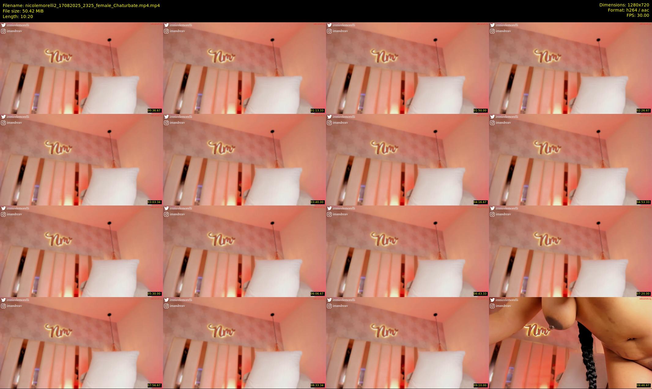 nicolemorelli2 — 11 minute Chaturbate female cam show recording, 720p, Aug 17, 2025