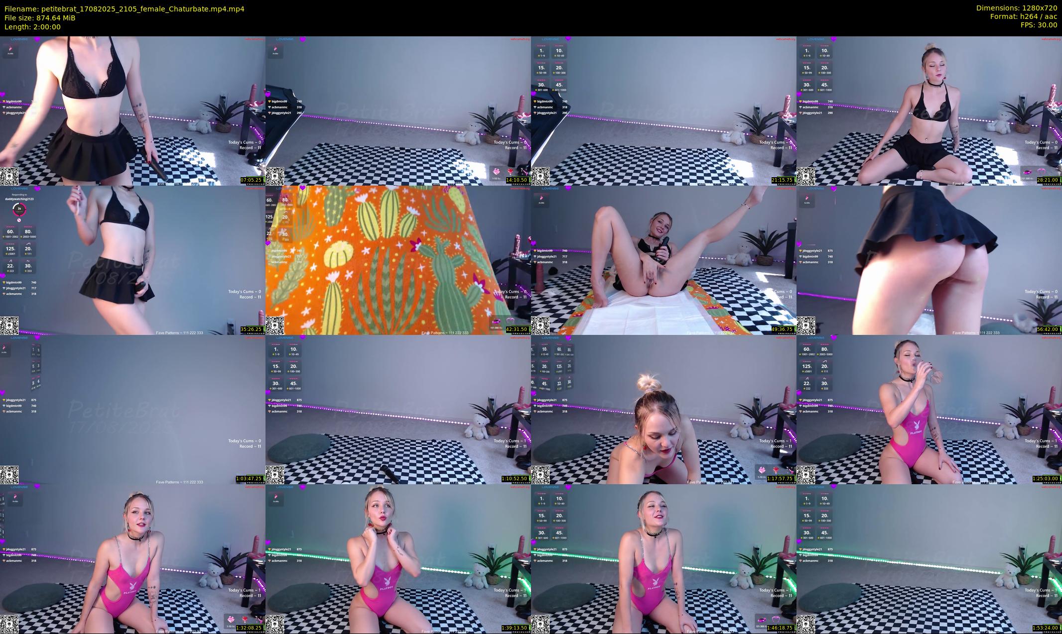 petitebrat — 120 minute Chaturbate female cam show recording, 720p, Aug 17, 2025