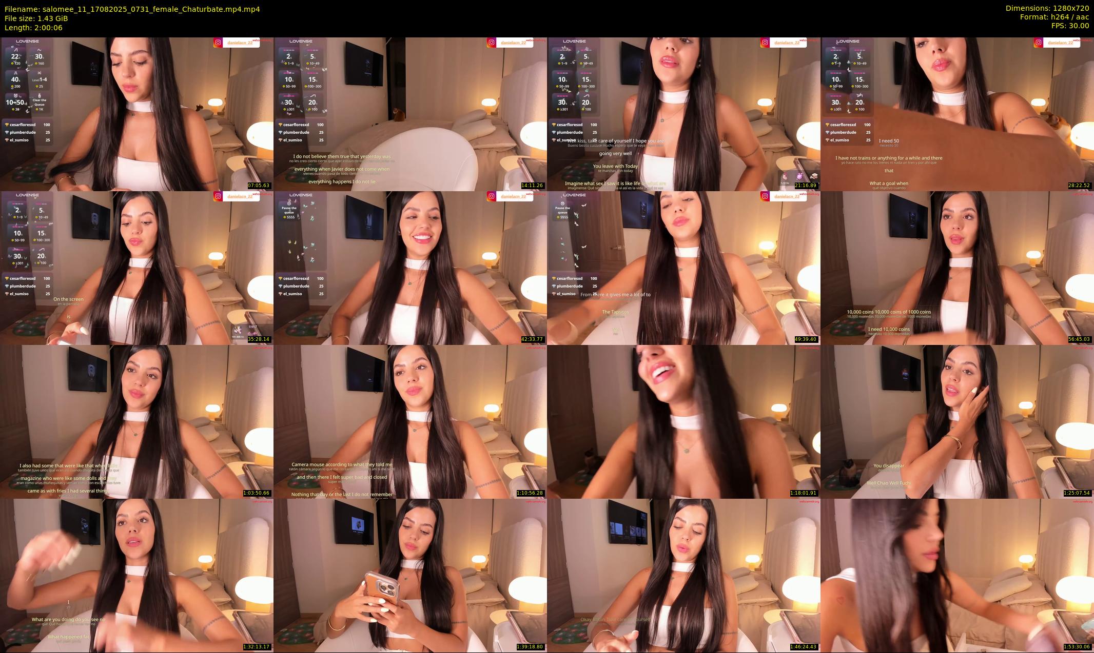 salomee_11 — 121 minute Chaturbate female cam show recording, 720p, Aug 17, 2025