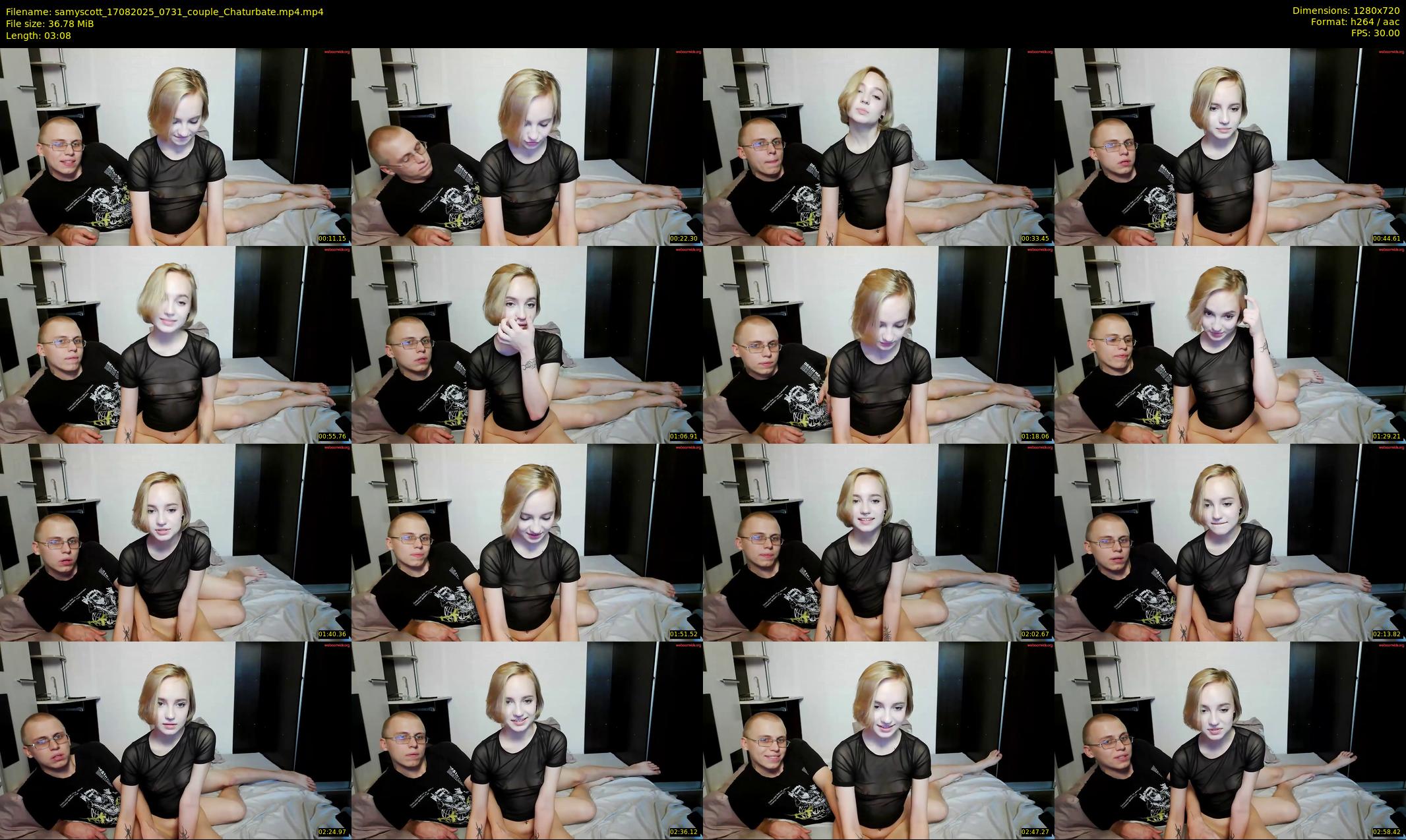 samyscott — 4 minute Chaturbate couple cam show recording, 720p, Aug 17, 2025