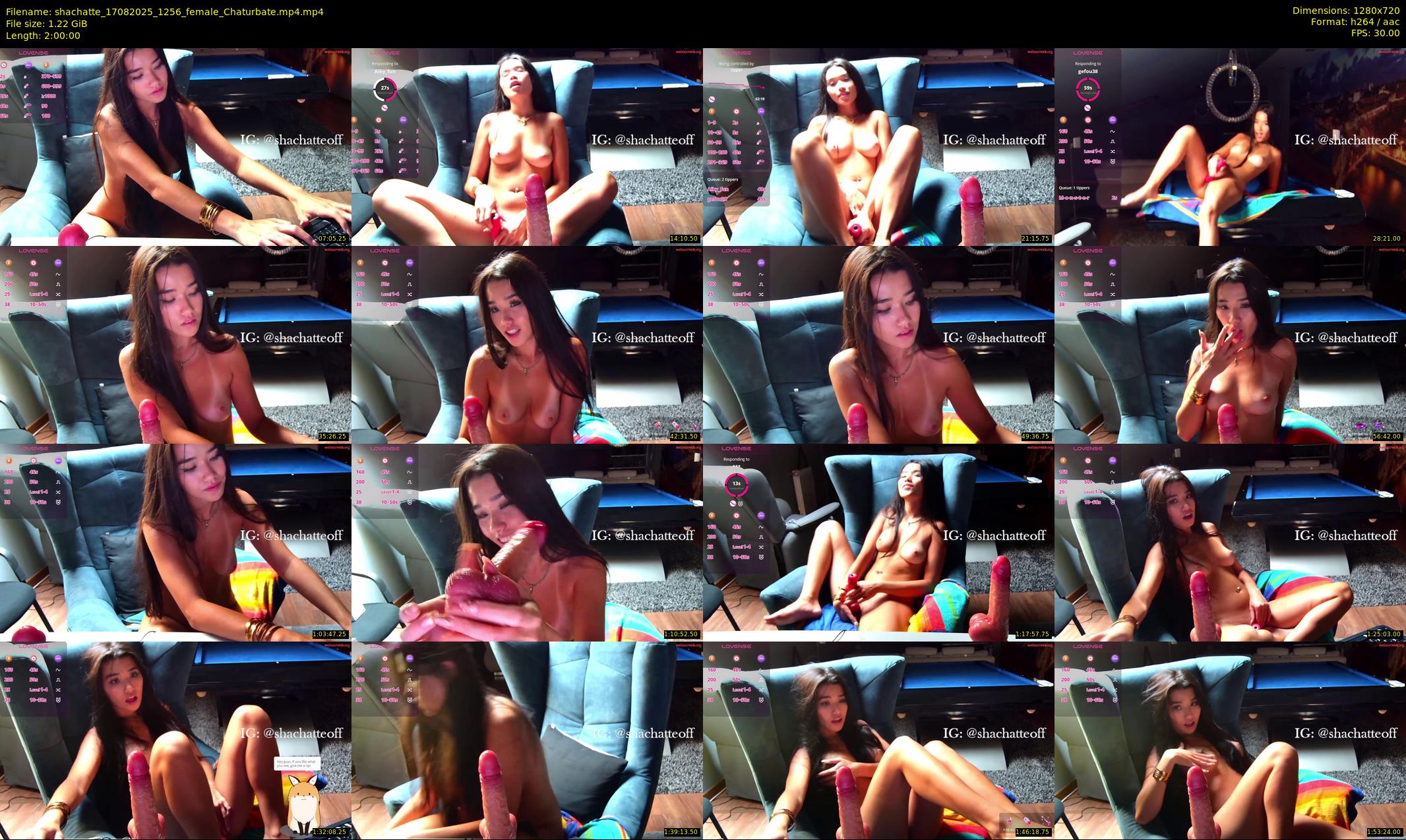 shachatte — 120 minute Chaturbate couple cam show recording, 720p, Aug 17, 2025