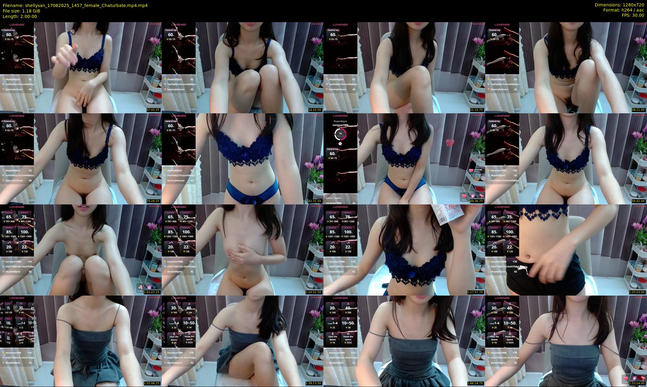 shellysan — 120 minute Chaturbate female cam show recording, 720p, Aug 17, 2025