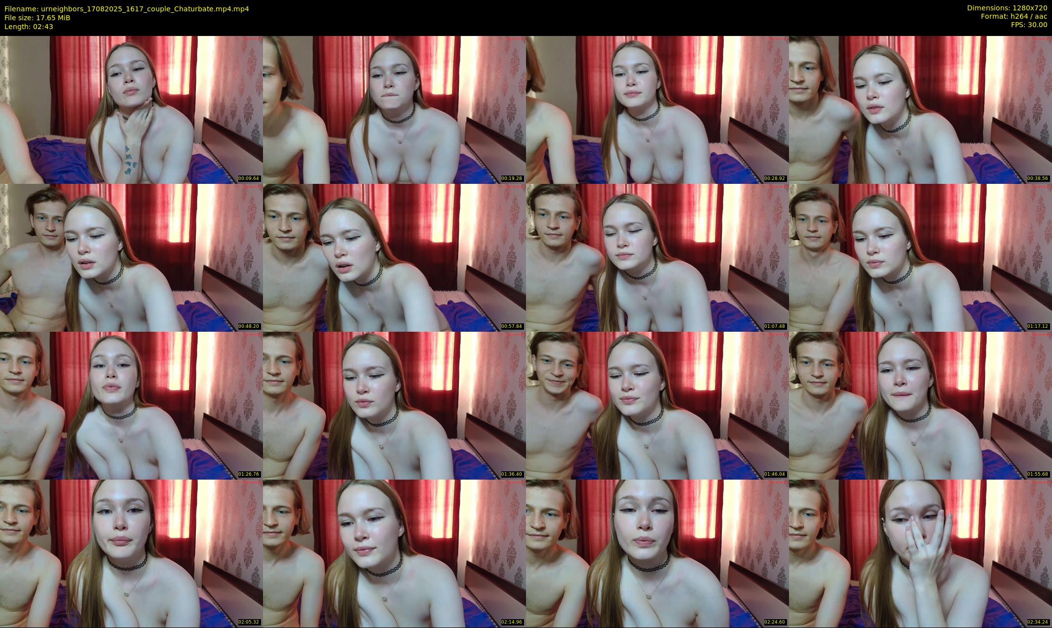 urneighbors — 3 minute Chaturbate couple cam show recording, 720p, Aug 17, 2025